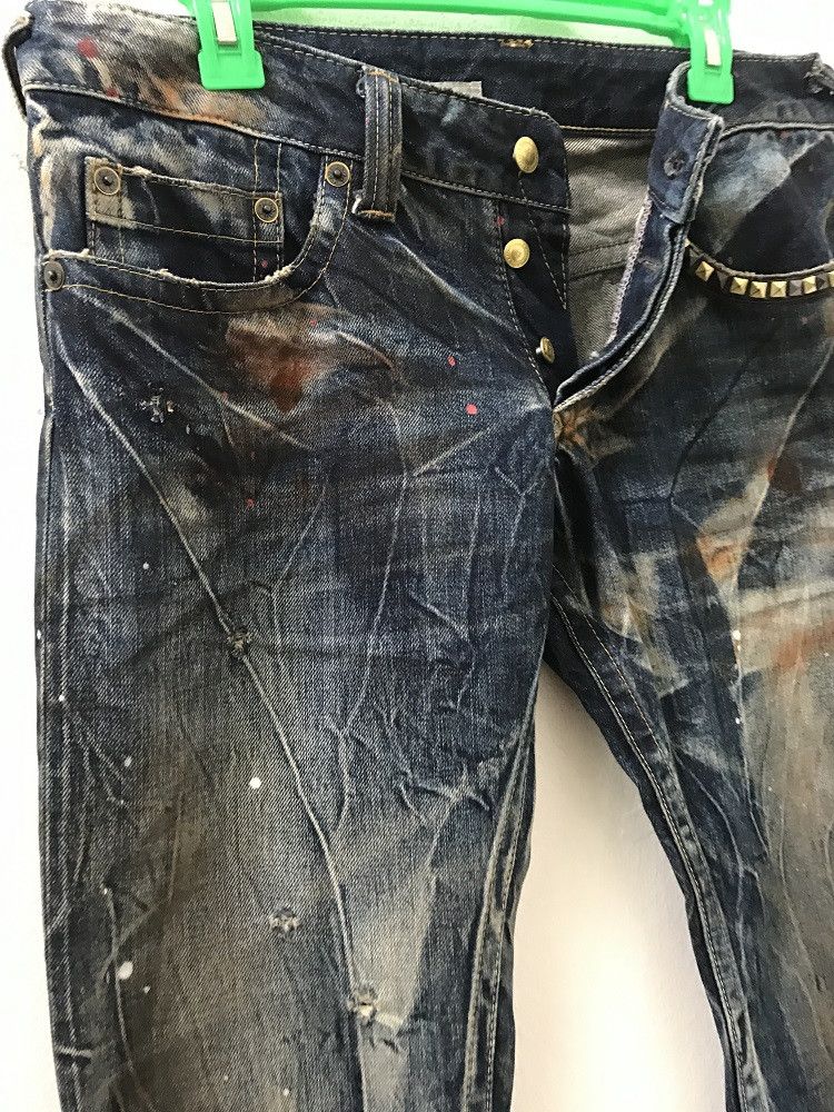 FranCisT MOR.K.S Francist Mor.K.S Painter Dirty Low Rise Denim Slim Jeans Size US 32 / EU 48 - 4 Thumbnail