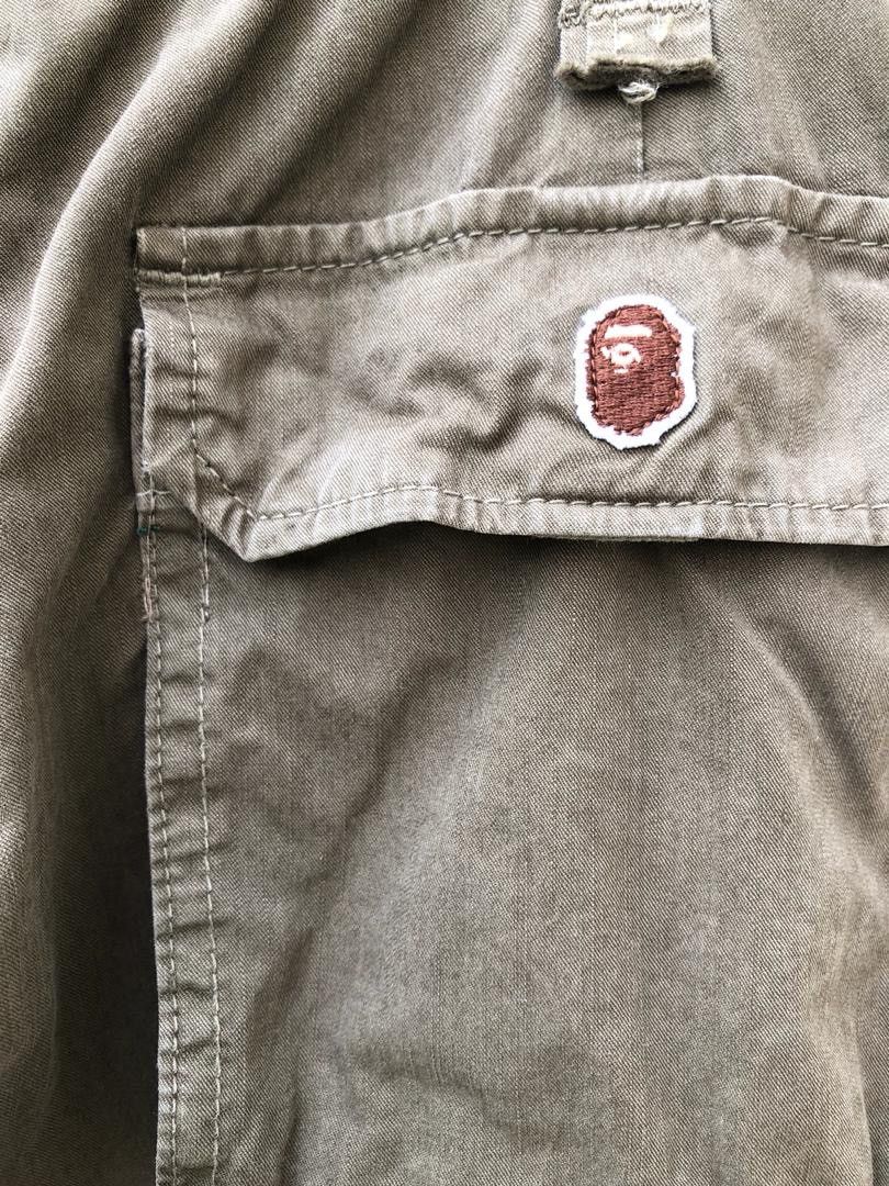 Bape × Nigo A Bathing Ape Olive Green Cargo Parachute Trouser Pant Size US 32 / EU 48 - 11 Thumbnail