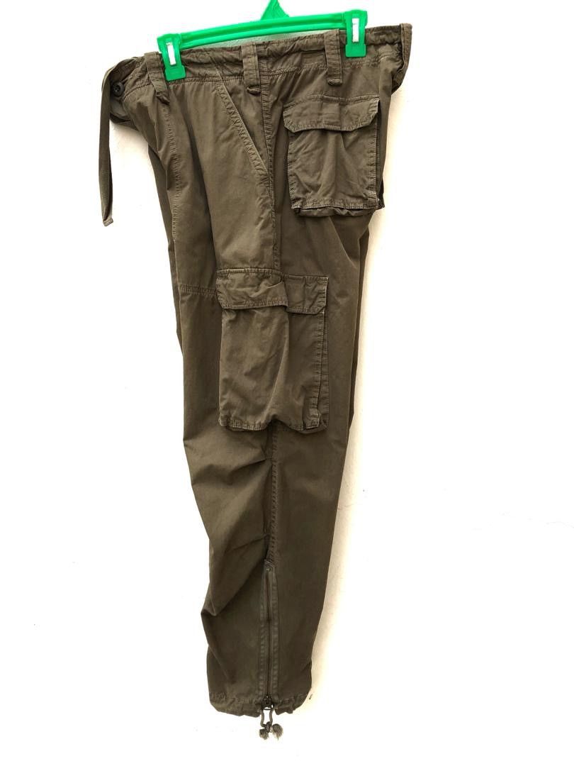 Bape × Nigo A Bathing Ape Olive Green Cargo Parachute Trouser Pant Size US 32 / EU 48 - 13 Thumbnail