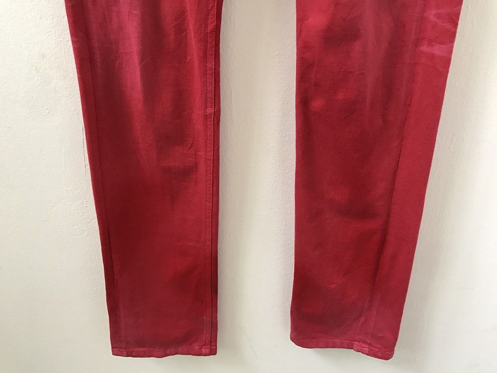 Black Barrett × Neil Barrett Neil Barrett Made in Japan Stone Wash Low Rise Slim Red Pant Size US 31 - 4 Thumbnail