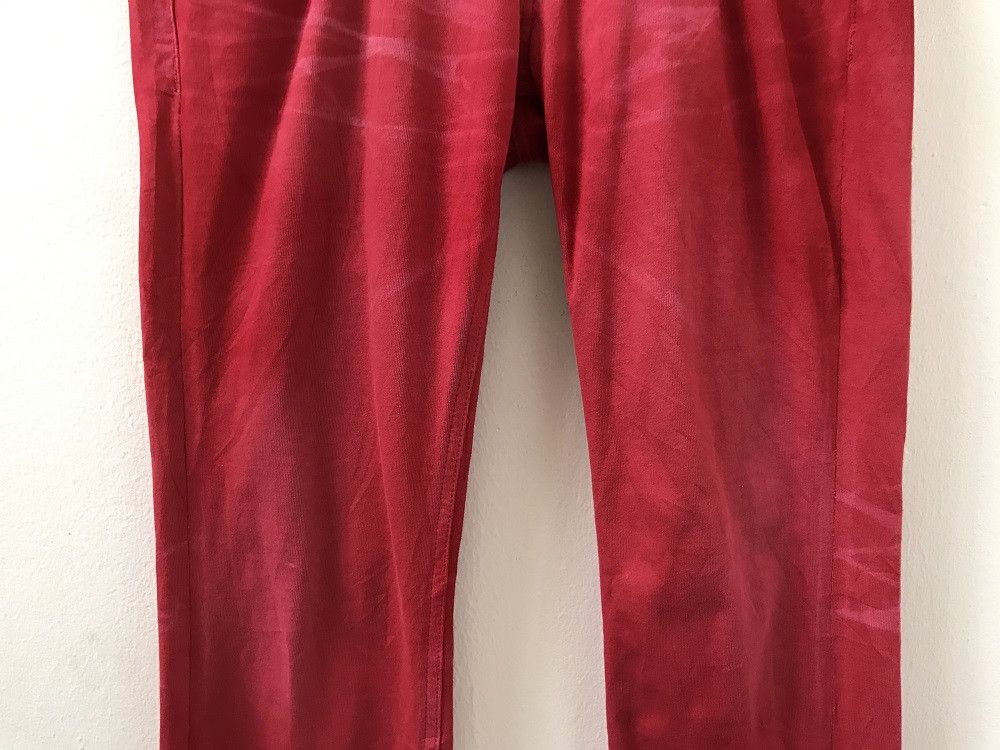 Black Barrett × Neil Barrett Neil Barrett Made in Japan Stone Wash Low Rise Slim Red Pant Size US 31 - 3 Thumbnail