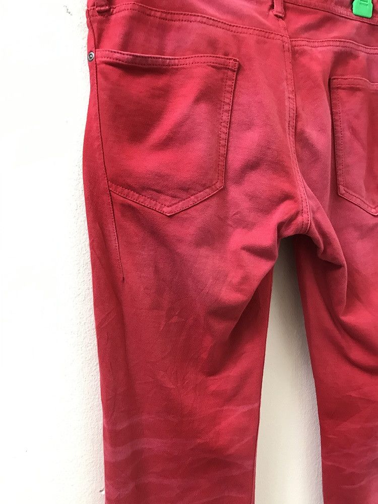 Black Barrett × Neil Barrett Neil Barrett Made in Japan Stone Wash Low Rise Slim Red Pant Size US 31 - 12 Thumbnail