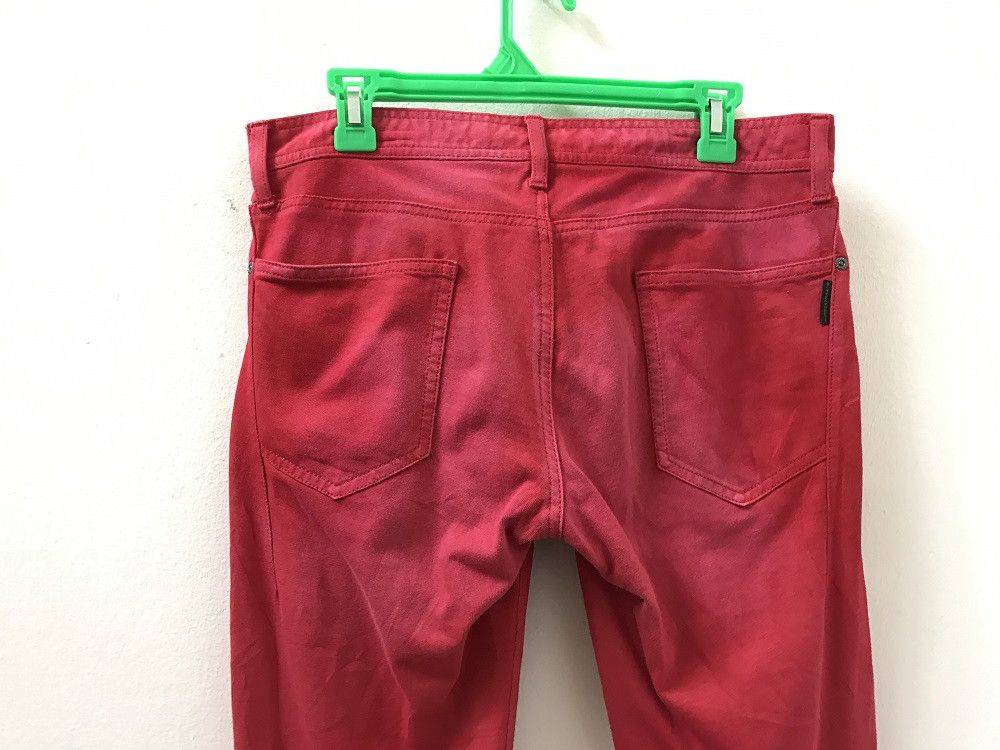 Black Barrett × Neil Barrett Neil Barrett Made in Japan Stone Wash Low Rise Slim Red Pant Size US 31 - 10 Thumbnail