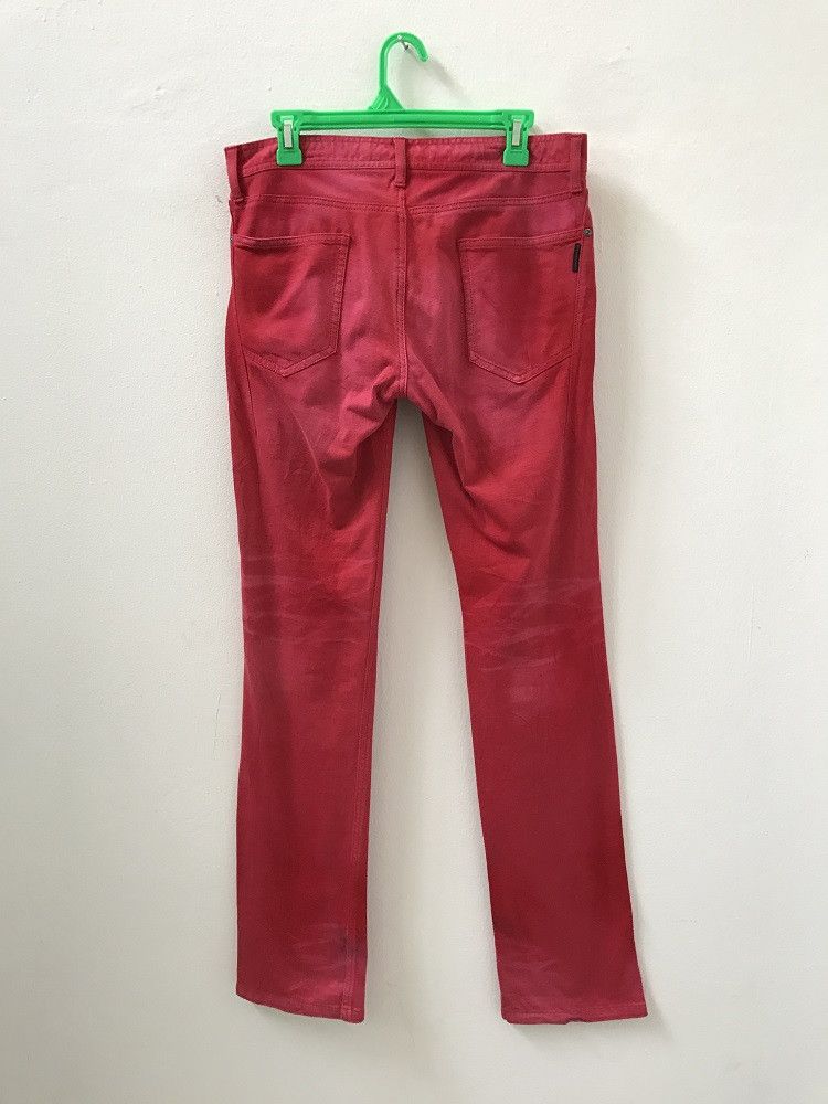 Black Barrett × Neil Barrett Neil Barrett Made in Japan Stone Wash Low Rise Slim Red Pant Size US 31 - 9 Thumbnail