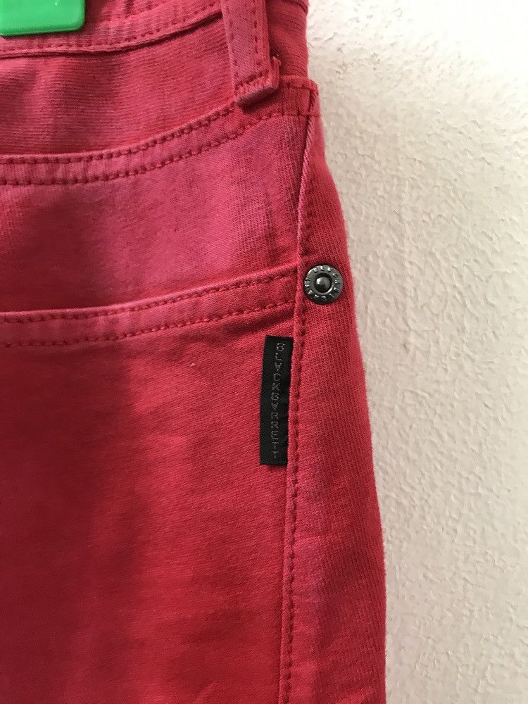 Black Barrett × Neil Barrett Neil Barrett Made in Japan Stone Wash Low Rise Slim Red Pant Size US 31 - 11 Thumbnail