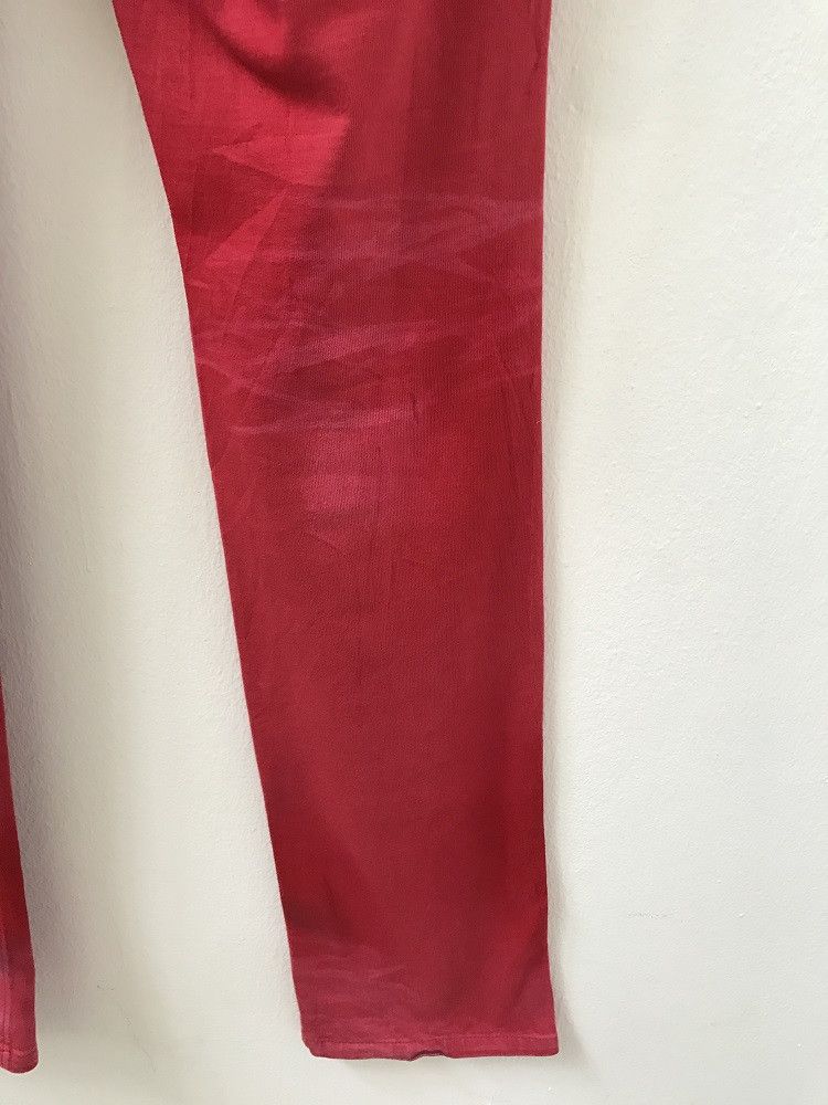 Black Barrett × Neil Barrett Neil Barrett Made in Japan Stone Wash Low Rise Slim Red Pant Size US 31 - 16 Thumbnail
