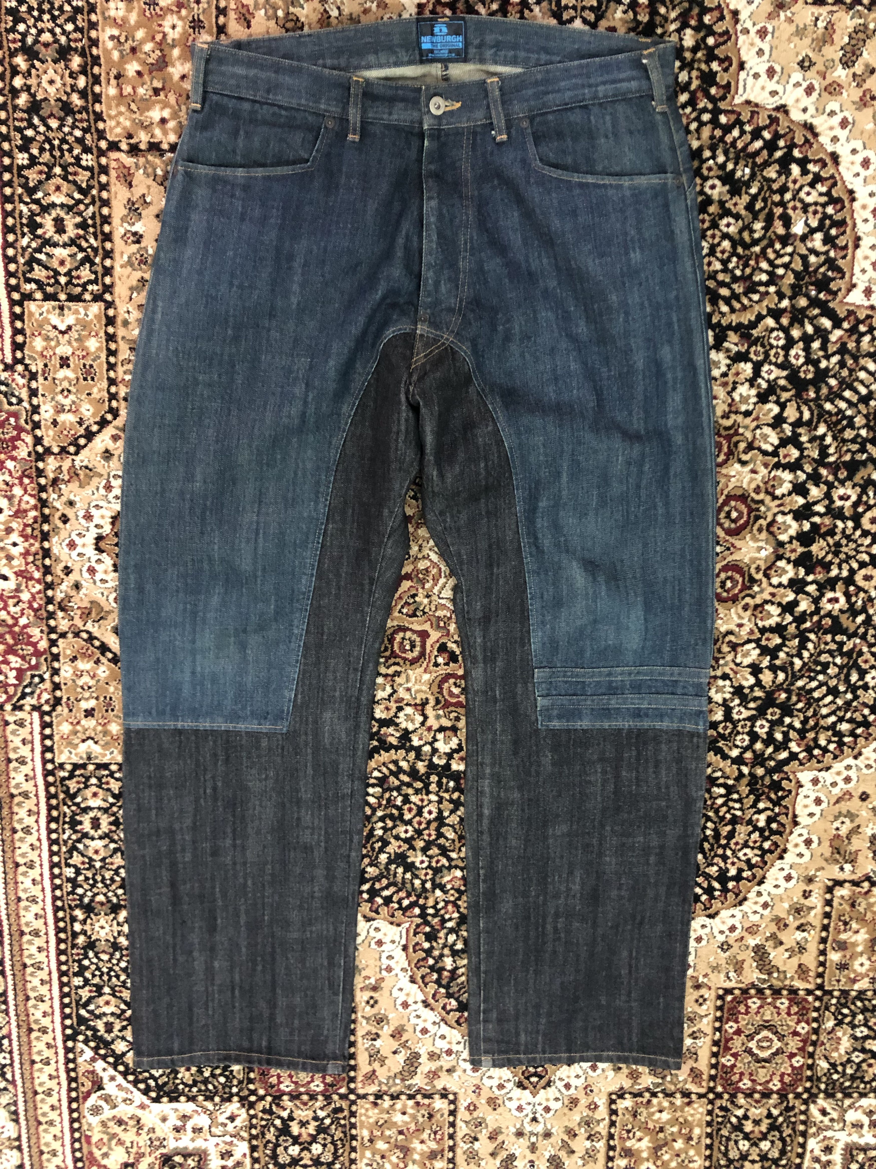 Japanese Brand Japan Brand NEWBURGH Two Tone Baggy Denim Jeans Size US 36 / EU 52 - 13 Thumbnail
