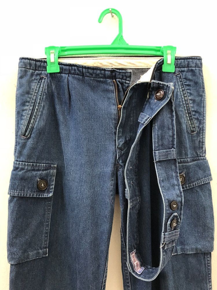 Blue Blue Japan × Indigo BLUE BLUE Made in Japan Detachable Waist Indigo Denim Cargo Size US 31 - 13 Thumbnail