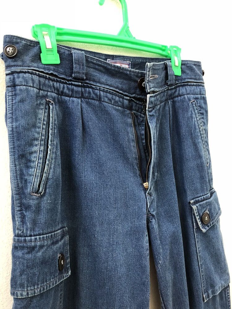 Blue Blue Japan × Indigo BLUE BLUE Made in Japan Detachable Waist Indigo Denim Cargo Size US 31 - 4 Thumbnail