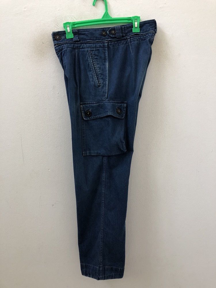 Blue Blue Japan × Indigo BLUE BLUE Made in Japan Detachable Waist Indigo Denim Cargo Size US 31 - 10 Thumbnail