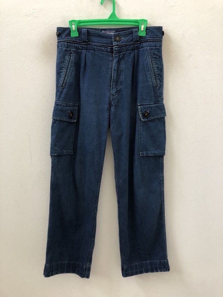 Blue Blue Japan × Indigo BLUE BLUE Made in Japan Detachable Waist Indigo Denim Cargo Size US 31 - 1 Thumbnail