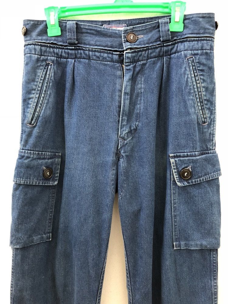Blue Blue Japan × Indigo BLUE BLUE Made in Japan Detachable Waist Indigo Denim Cargo Size US 31 - 2 Thumbnail