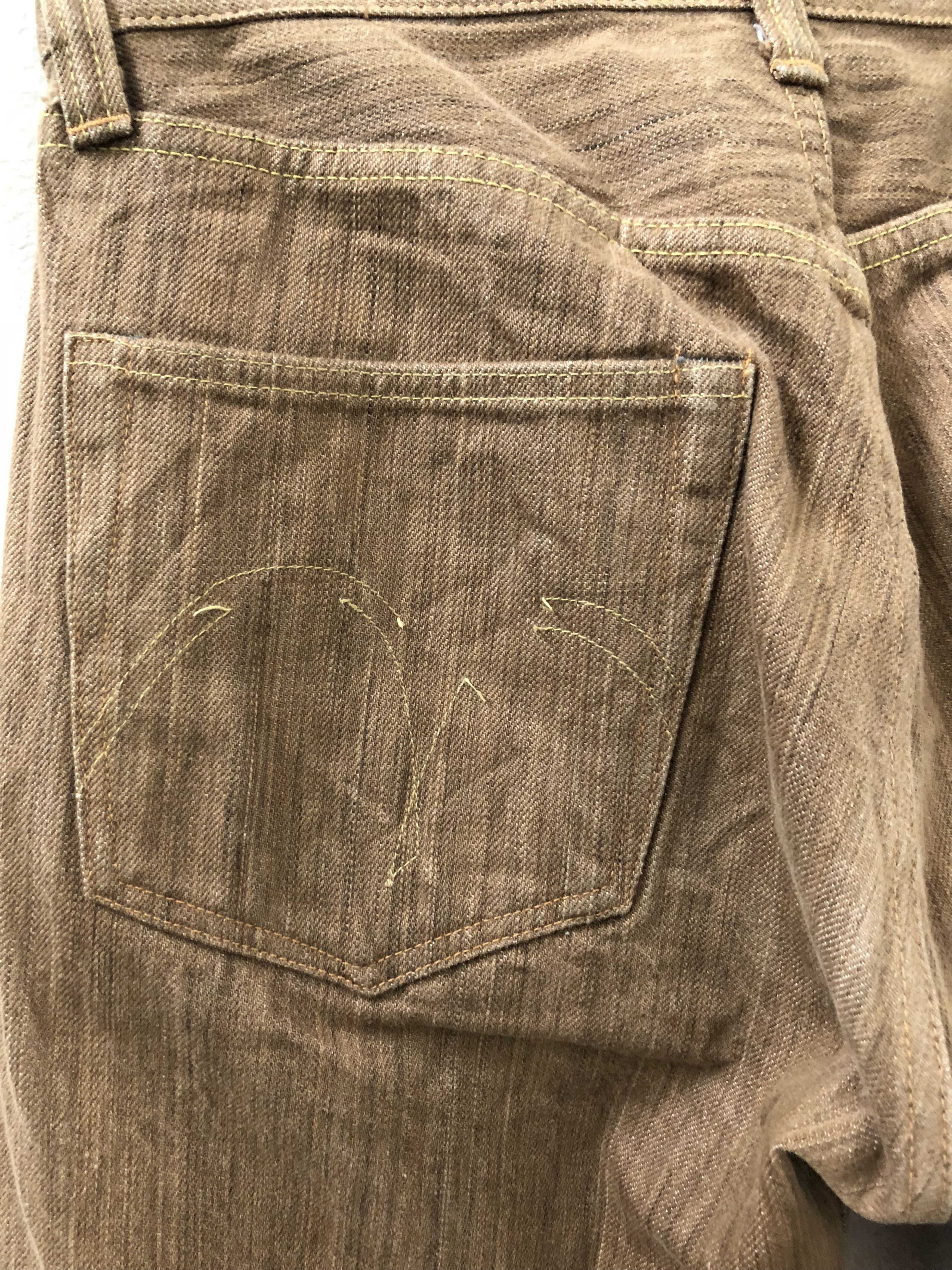 Sugar Cane × Toyo Enterprises SC Redline Selvedge Persimmon Dye Jeans Size US 30 / EU 46 - 3 Thumbnail