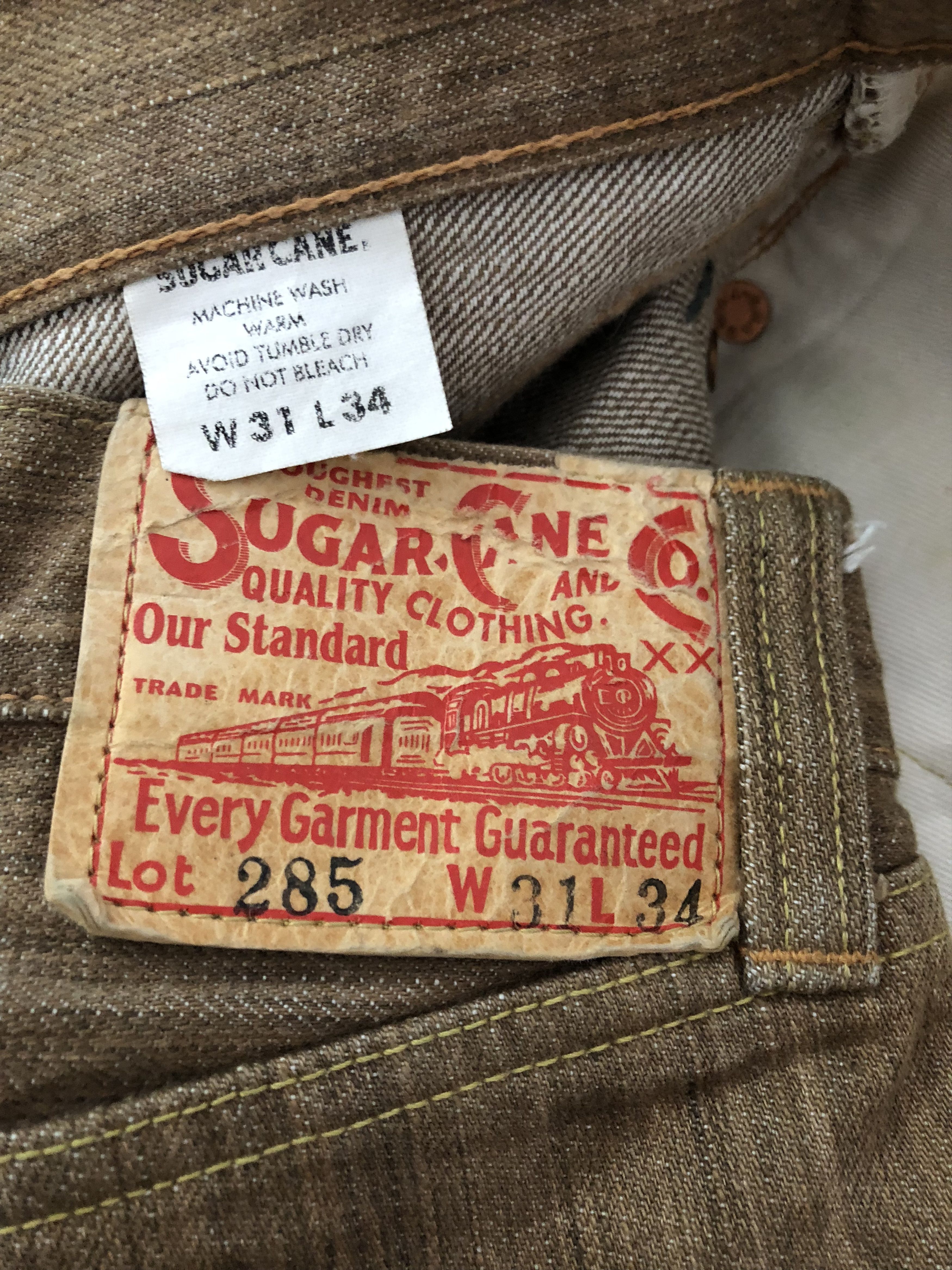 Sugar Cane × Toyo Enterprises SC Redline Selvedge Persimmon Dye Jeans Size US 30 / EU 46 - 15 Thumbnail