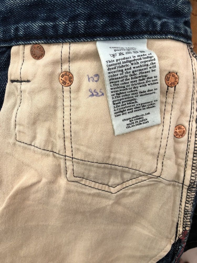45rpm × Indigo Indigo 45rpm Japan Redline Selvedge Indigo Blue Denim Size US 31 - 14 Thumbnail