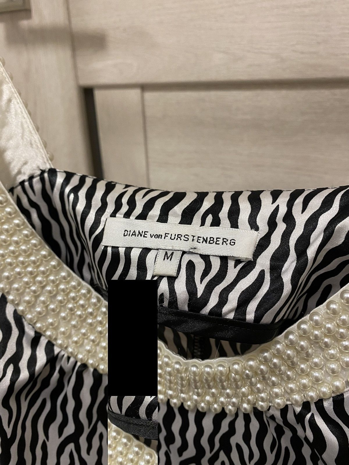 Designer × Diane von Furstenberg Diane Von Furstenberg Silk Beads Zebra Sleeveless Dress Size M / US 6-8 / IT 42-44 - 7 Thumbnail