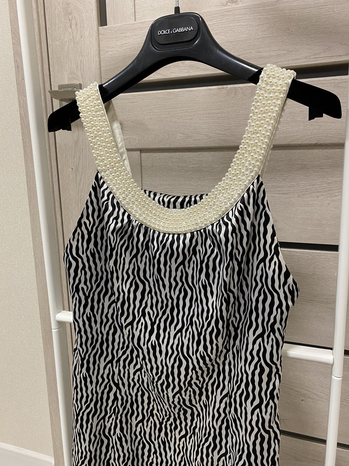 Designer × Diane von Furstenberg Diane Von Furstenberg Silk Beads Zebra Sleeveless Dress Size M / US 6-8 / IT 42-44 - 2 Thumbnail