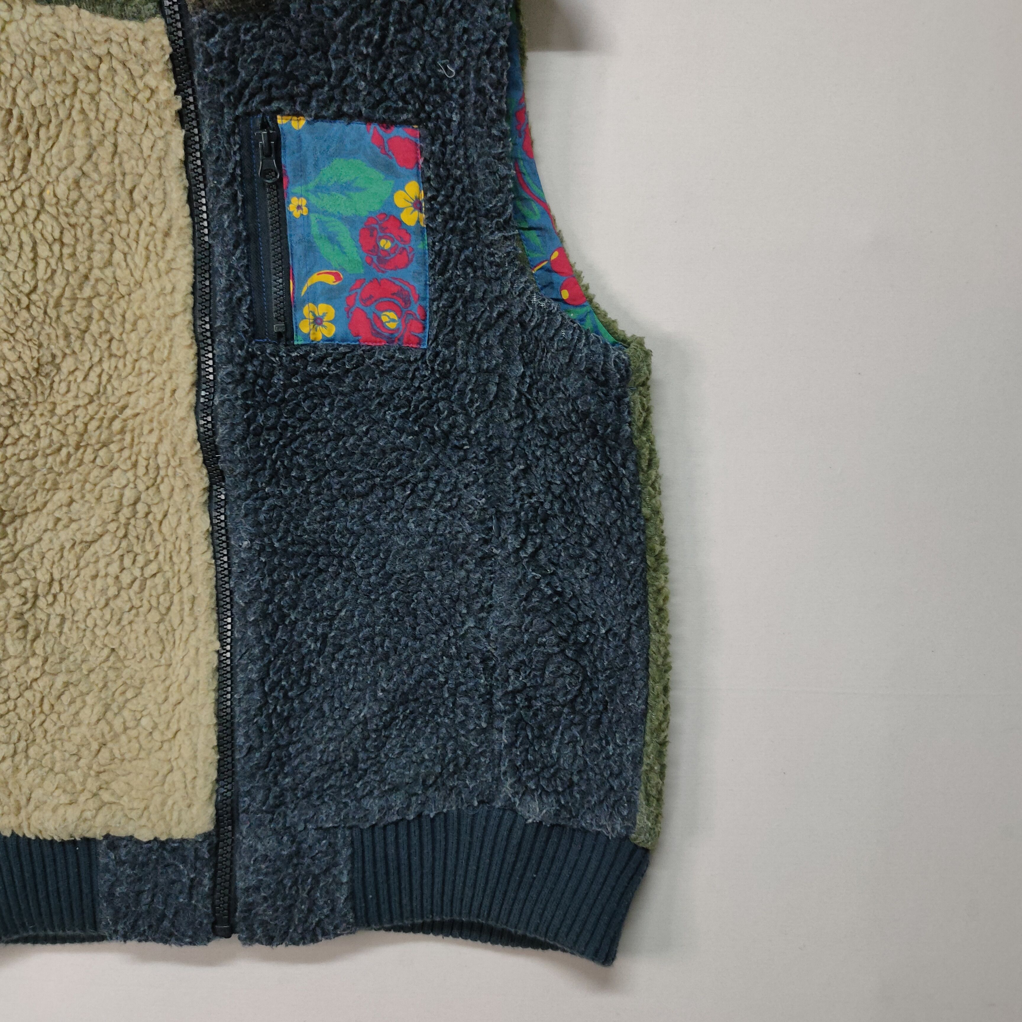 Japanese Brand VINTAGE TITICACA FLORA FLEECE ZIPPER UPS VEST Size US M / EU 48-50 / 2 - 2 Thumbnail