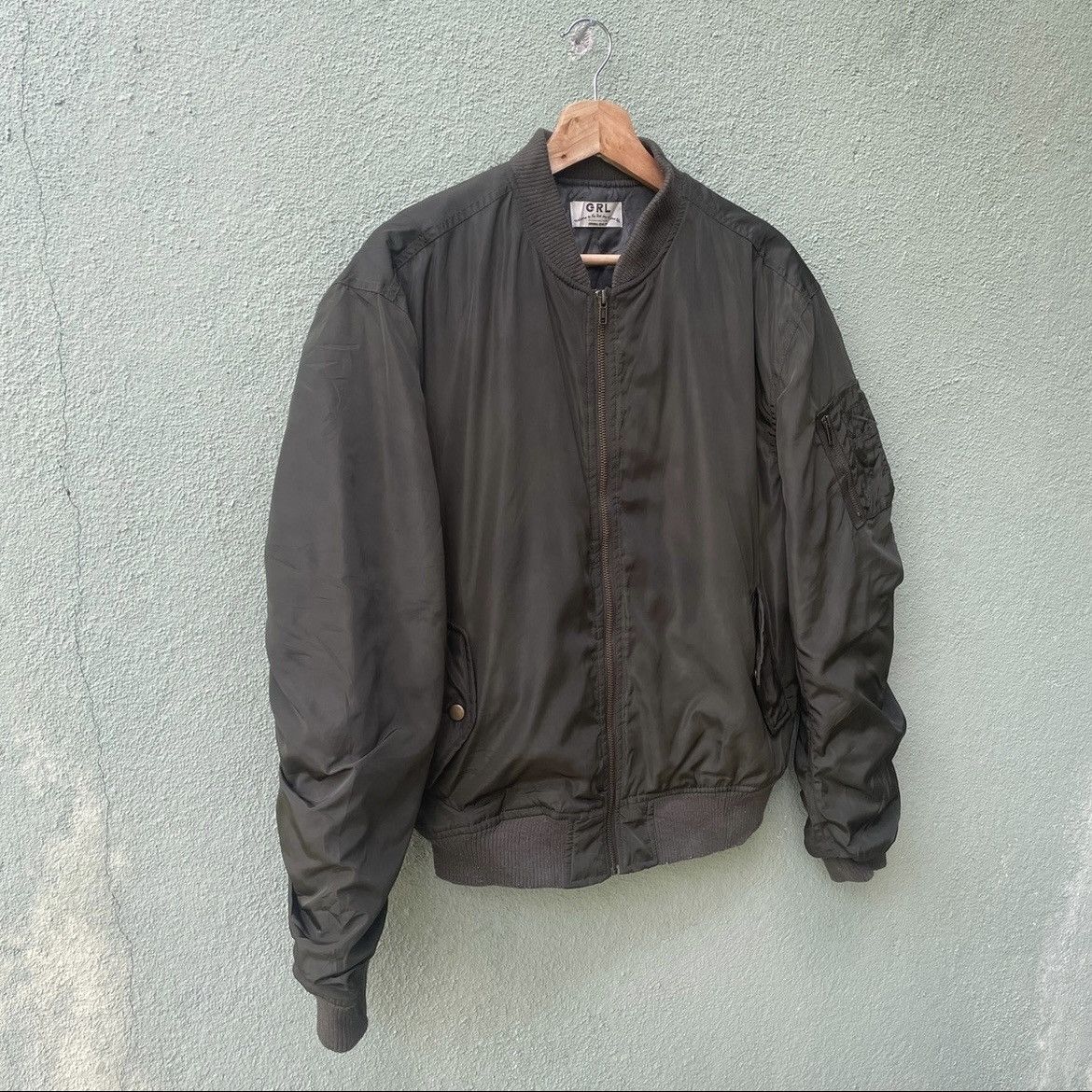 Japanese Brand Vintage GRL Zipper Ups Bomber Style Jacket Size US L / EU 52-54 / 3 - 2 Thumbnail