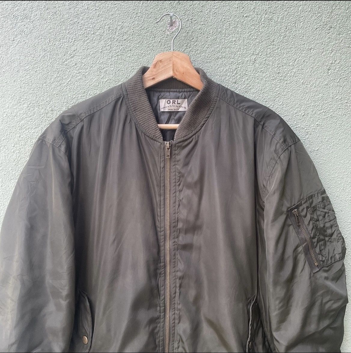 Japanese Brand Vintage GRL Zipper Ups Bomber Style Jacket Size US L / EU 52-54 / 3 - 3 Thumbnail