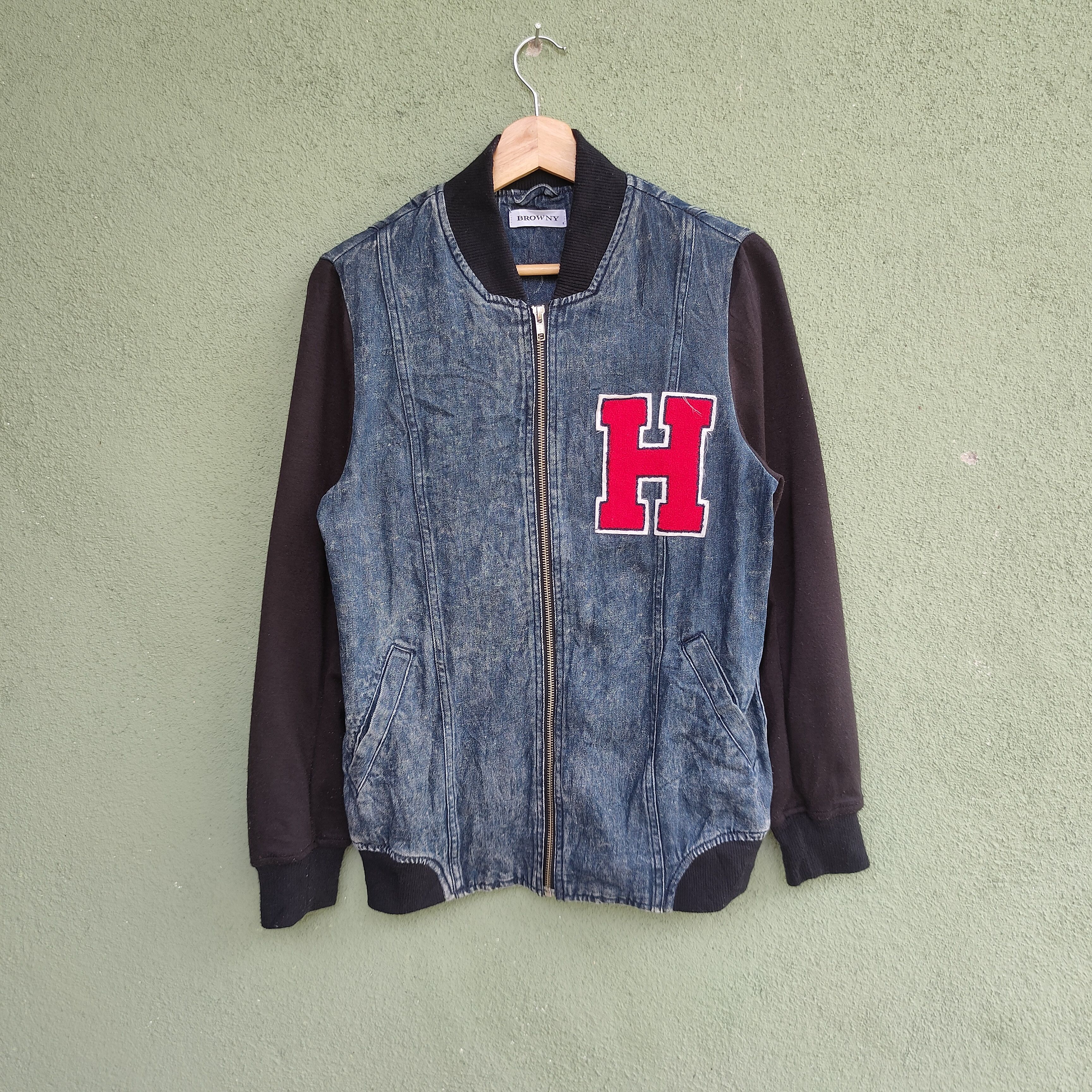 Vintage Vintage BROWNY Zipper ups Denim Style Jacket Size US M / EU 48-50 / 2 - 1 Thumbnail