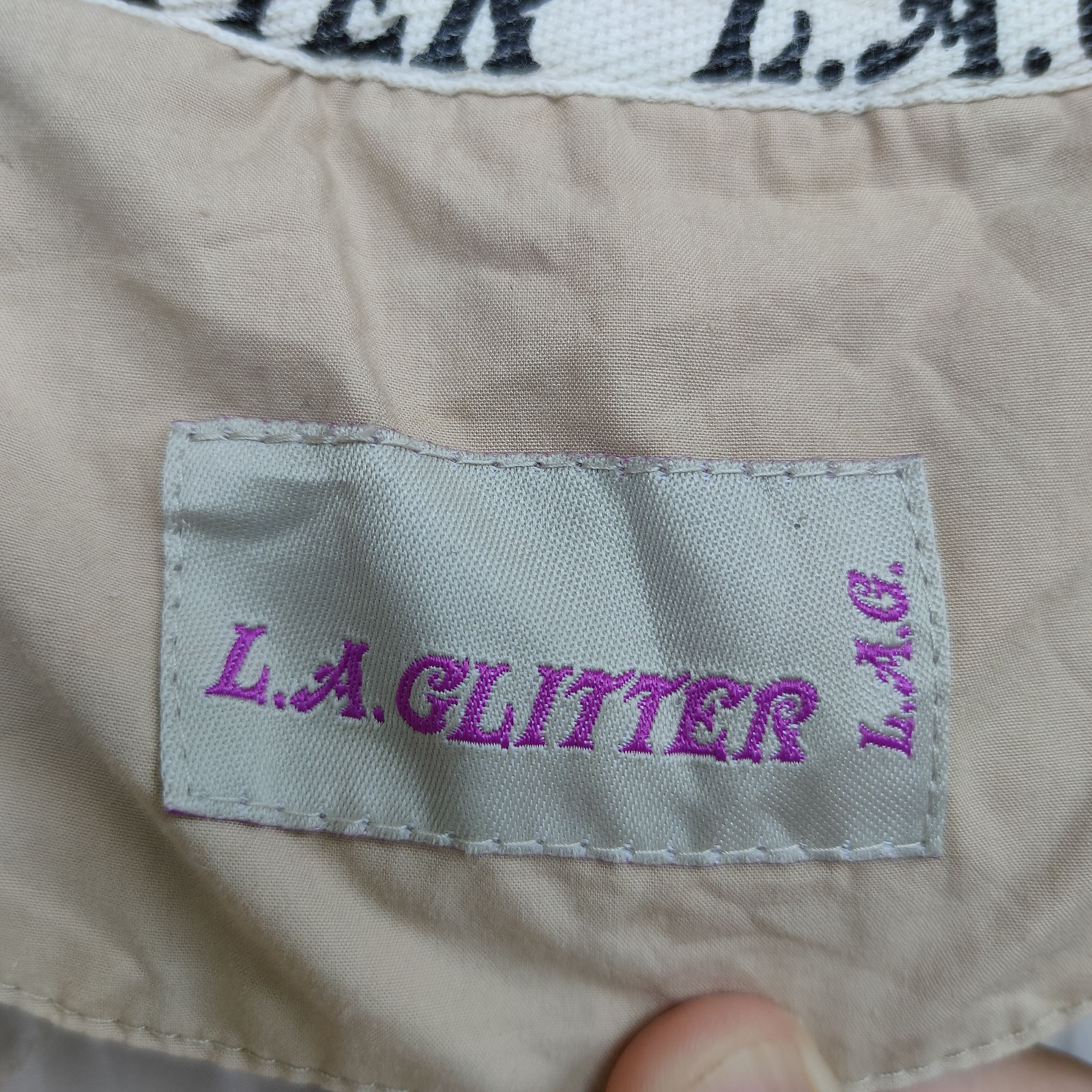 Designer Vintage L.A Glitter Sherpa Fleece Zipper Hoodie Jacket Size US M / EU 48-50 / 2 - 7 Thumbnail