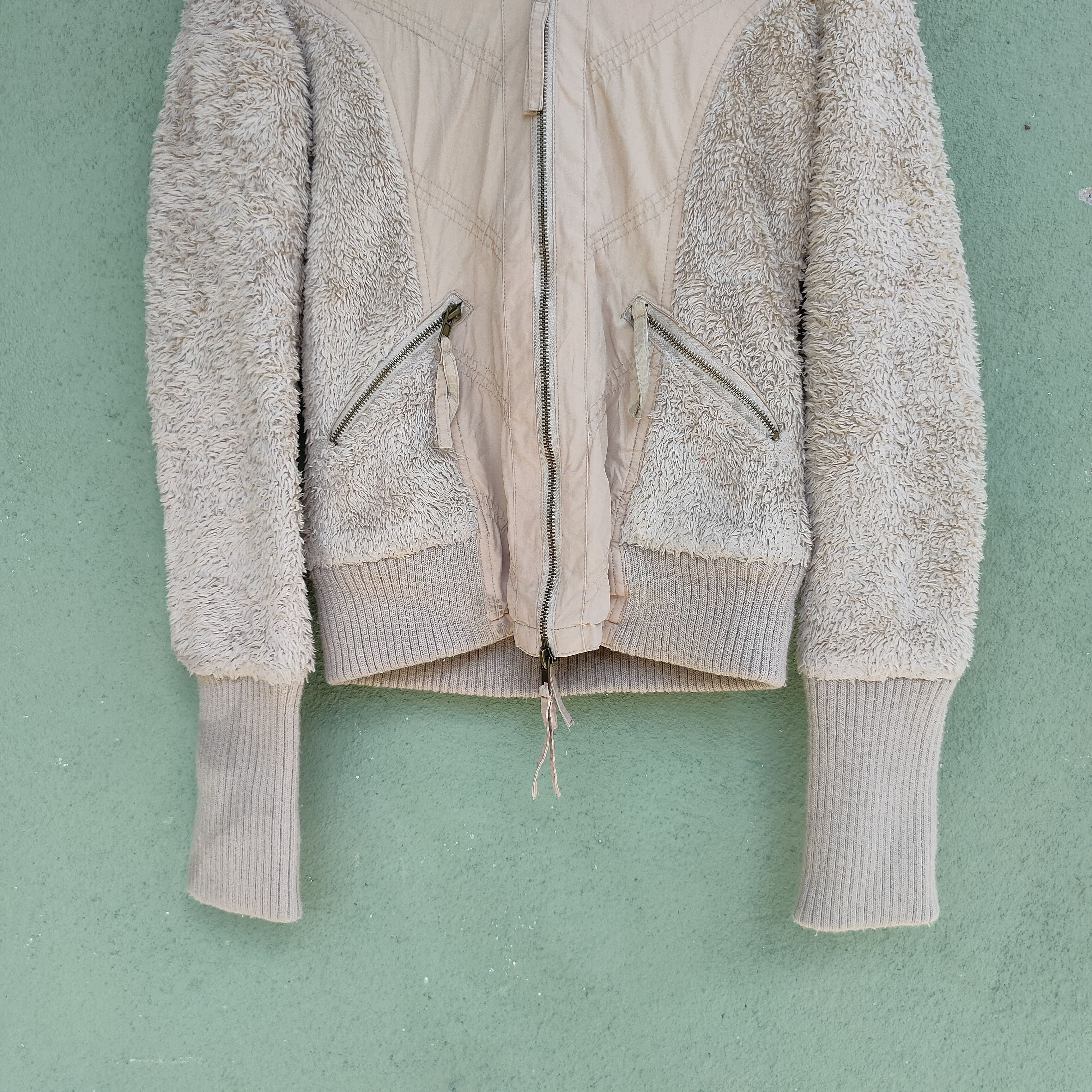 Designer Vintage L.A Glitter Sherpa Fleece Zipper Hoodie Jacket Size US M / EU 48-50 / 2 - 3 Thumbnail