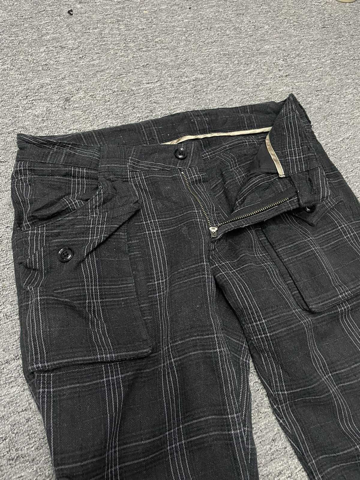 If Six Was Nine Vintage Japanese Plaid Tartan Bondage Cropped Pant Punk Size US 31 - 3 Thumbnail
