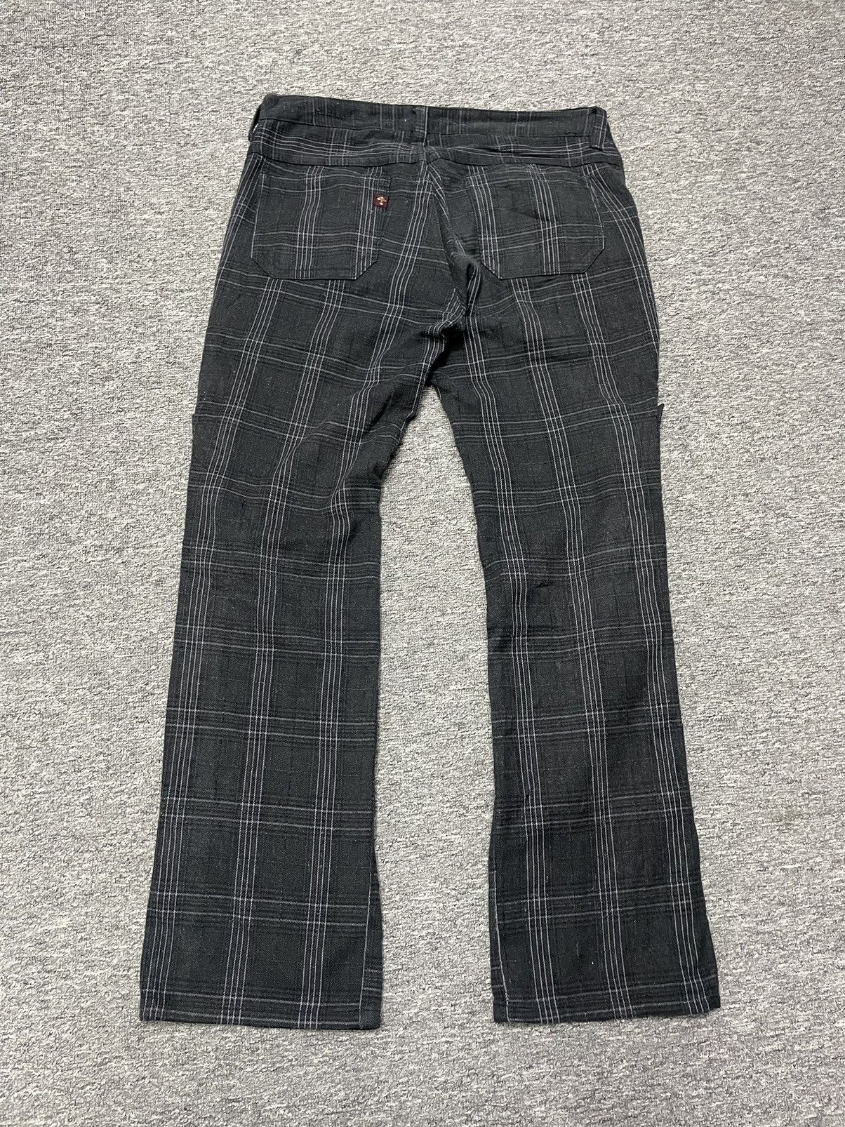 If Six Was Nine Vintage Japanese Plaid Tartan Bondage Cropped Pant Punk Size US 31 - 2 Thumbnail