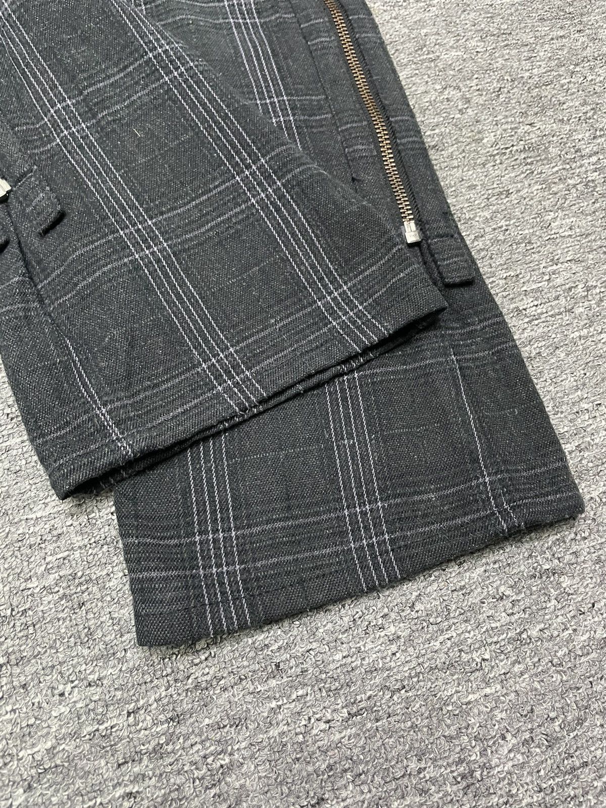 If Six Was Nine Vintage Japanese Plaid Tartan Bondage Cropped Pant Punk Size US 31 - 5 Thumbnail