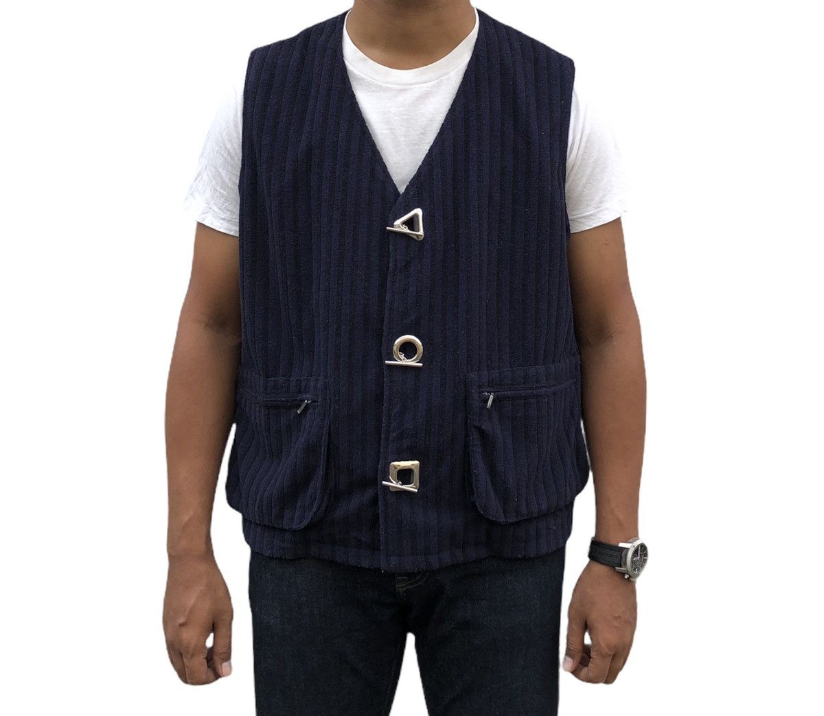 Roberta di Camerino Roberta di camerino Striped Corduroy Vest Jacket Size US M / EU 48-50 / 2 - 1 Thumbnail