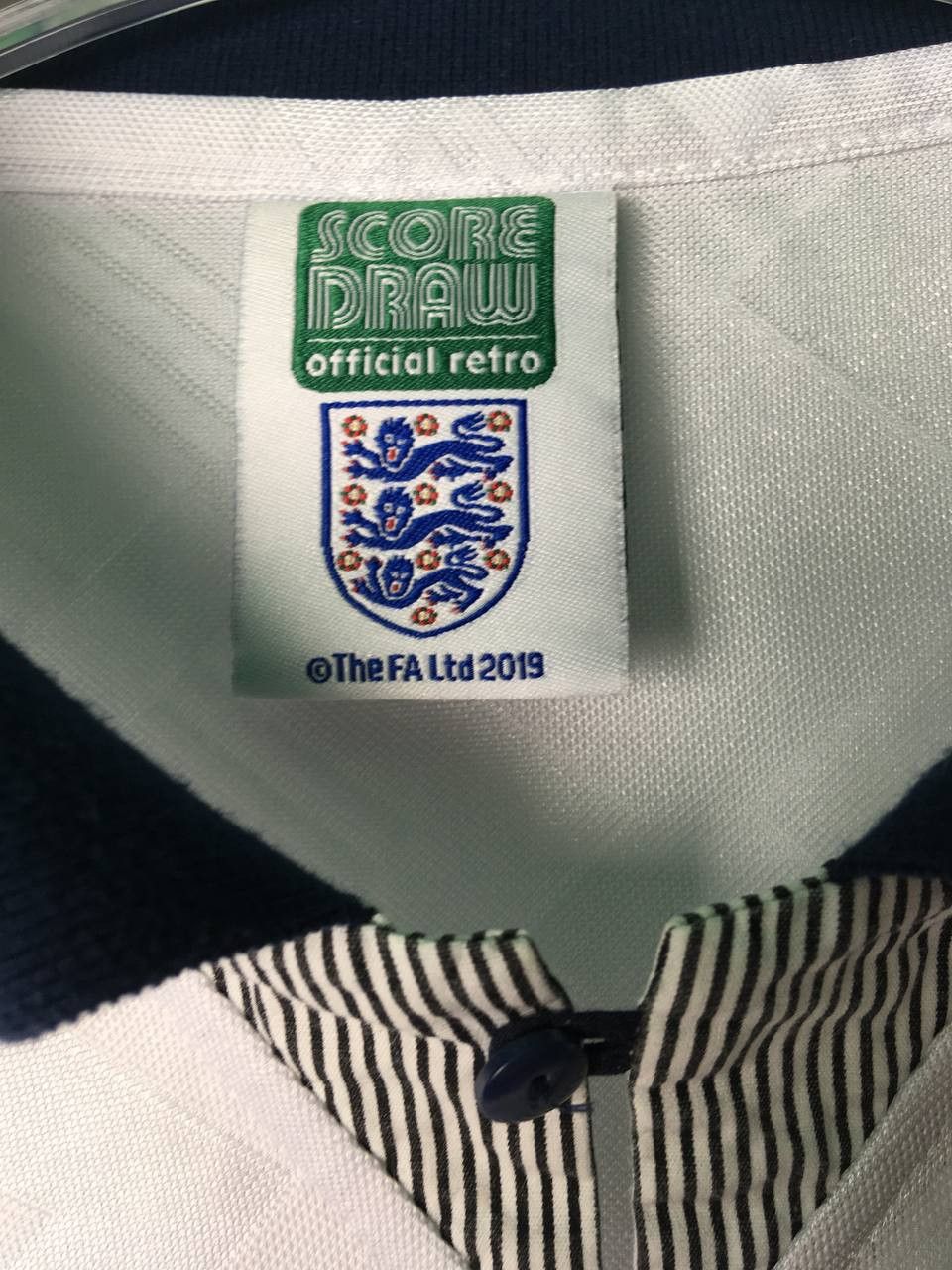 Vintage England 1990 World Cup Finals Football Shirt Score Draw Size US M / EU 48-50 / 2 - 3 Thumbnail