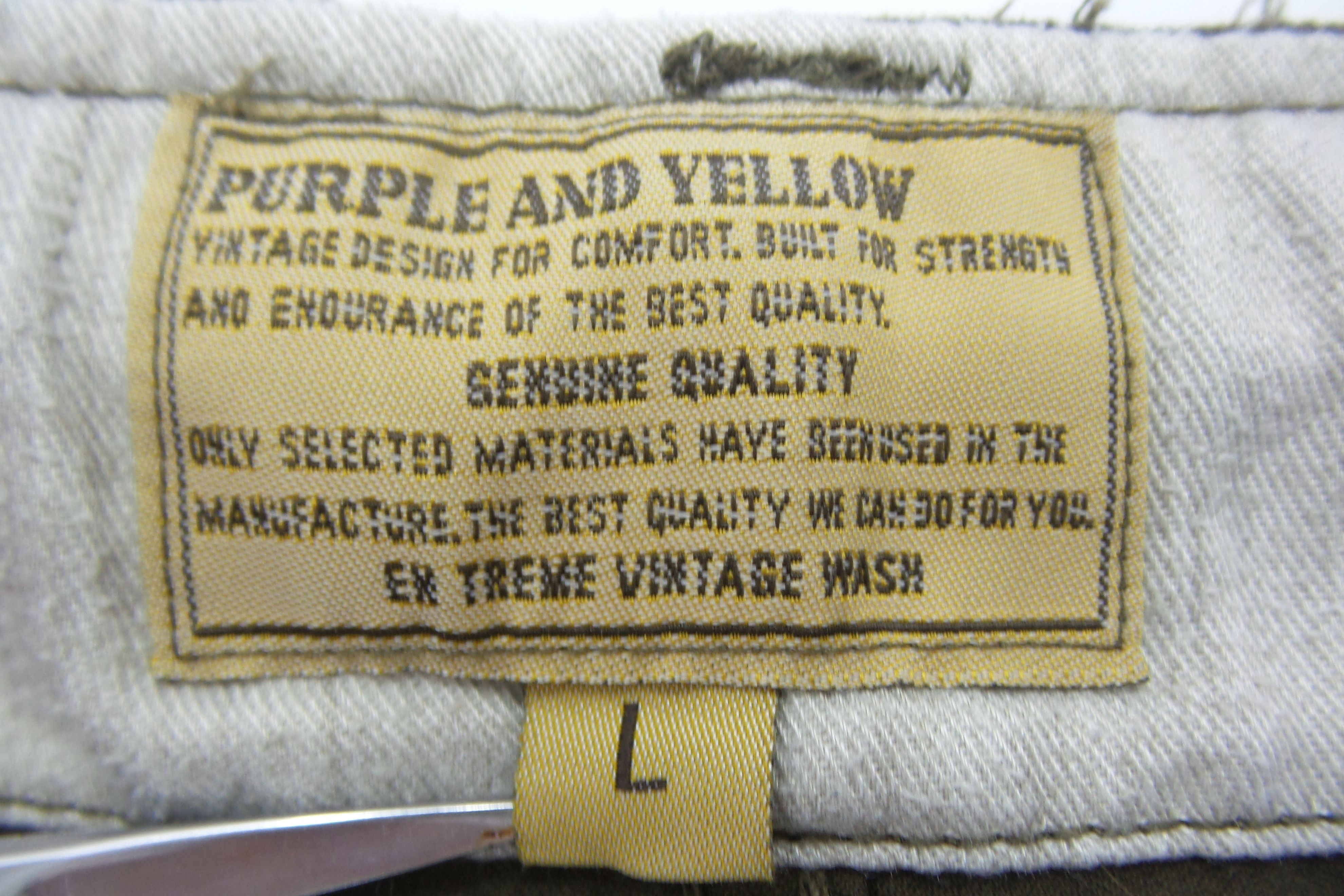Japanese Brand Purple & Yellow Tactical Cargo Pants W33xL41.5 Size US 33 - 3 Thumbnail