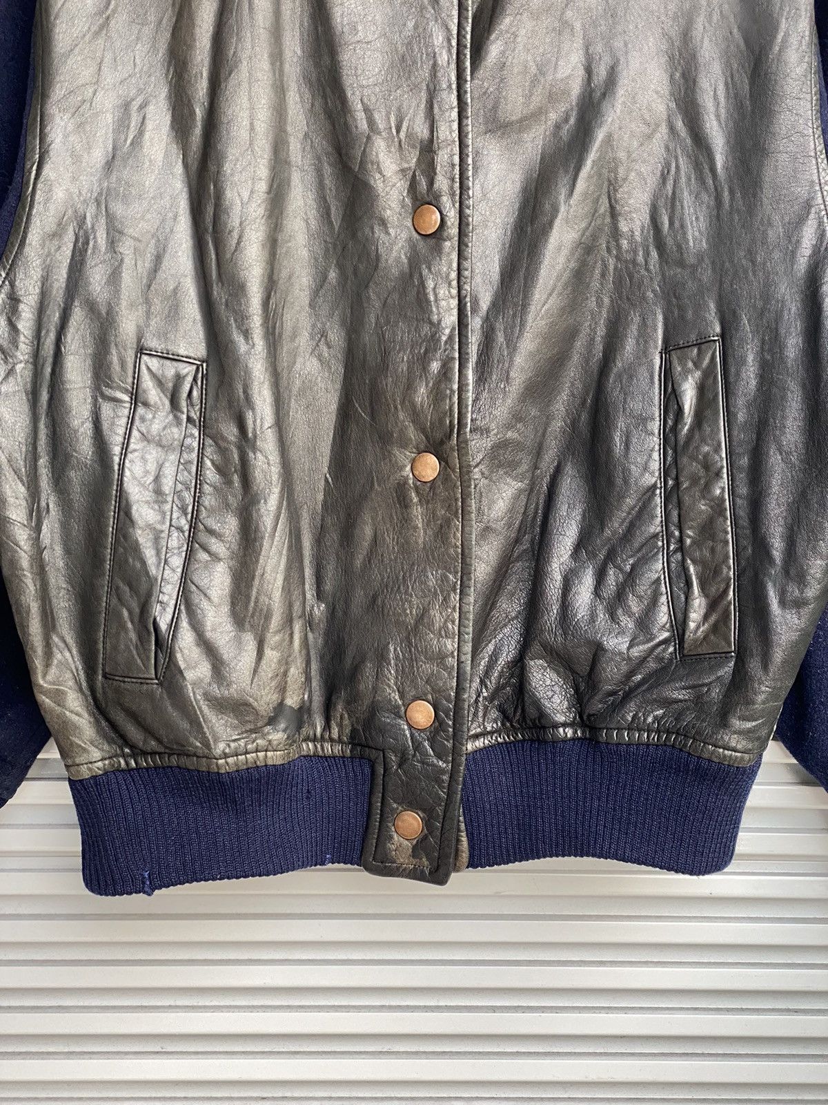 Comme des Garcons OG Vintage Comme Des Garçon Varsity Leather Wool Jacket Size US M / EU 48-50 / 2 - 4 Thumbnail