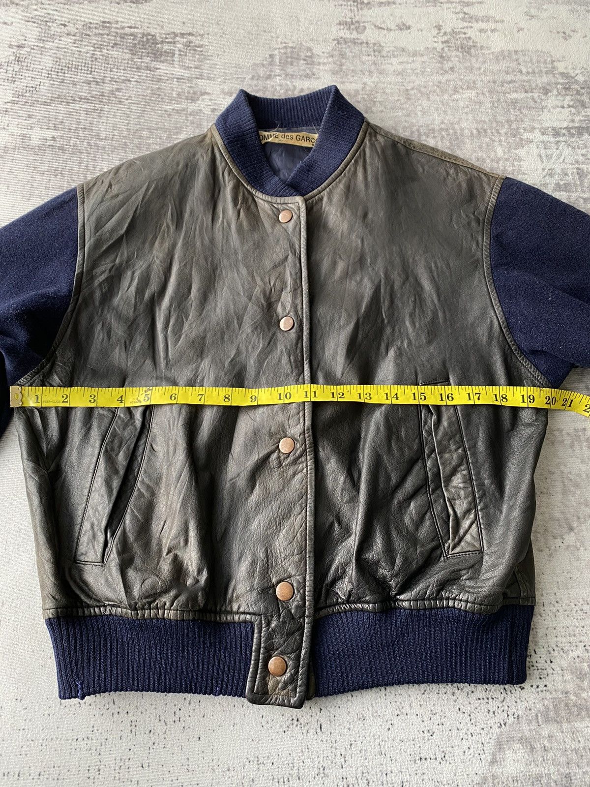 Comme des Garcons OG Vintage Comme Des Garçon Varsity Leather Wool Jacket Size US M / EU 48-50 / 2 - 10 Thumbnail