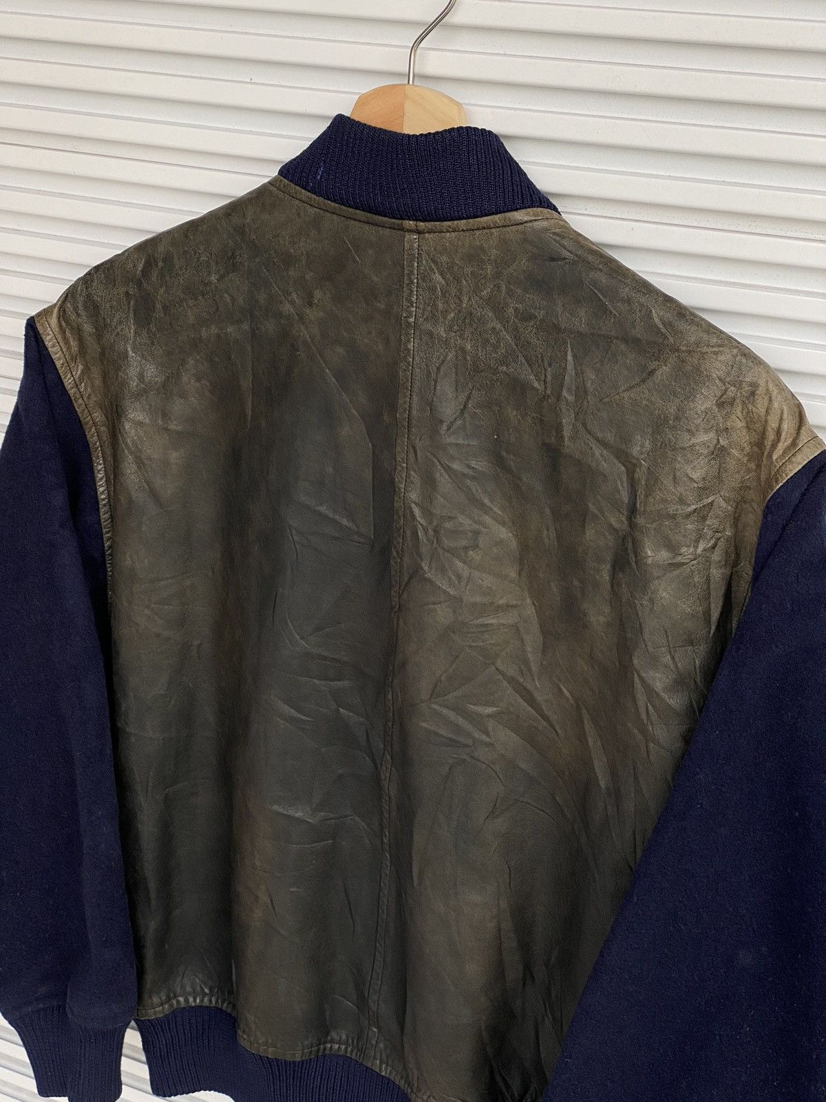Comme des Garcons OG Vintage Comme Des Garçon Varsity Leather Wool Jacket Size US M / EU 48-50 / 2 - 7 Thumbnail