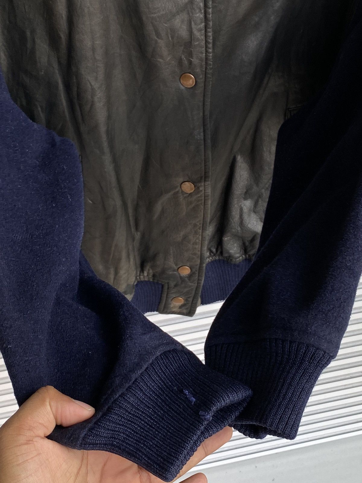 Comme des Garcons OG Vintage Comme Des Garçon Varsity Leather Wool Jacket Size US M / EU 48-50 / 2 - 5 Thumbnail
