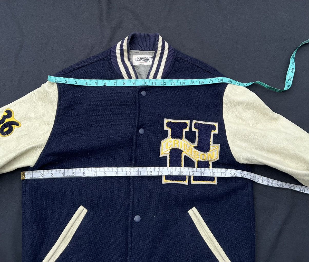 Leather Vintage 2000s Harvard University Crimson Varsity Jacket Size US L / EU 52-54 / 3 - 2 Thumbnail