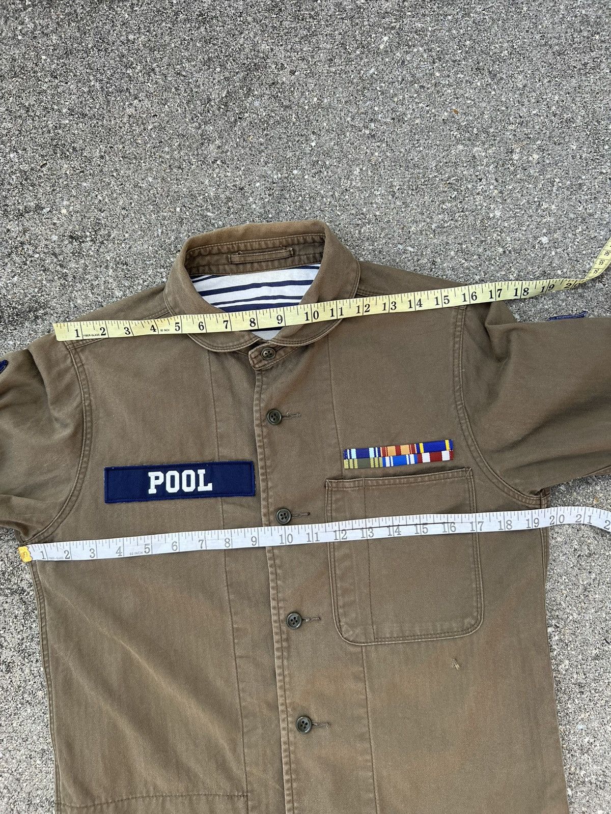 the POOL aoyama The Pool Aoyama Sun Fade OG Military Officer Button Shirt Size US S / EU 44-46 / 1 - 2 Thumbnail