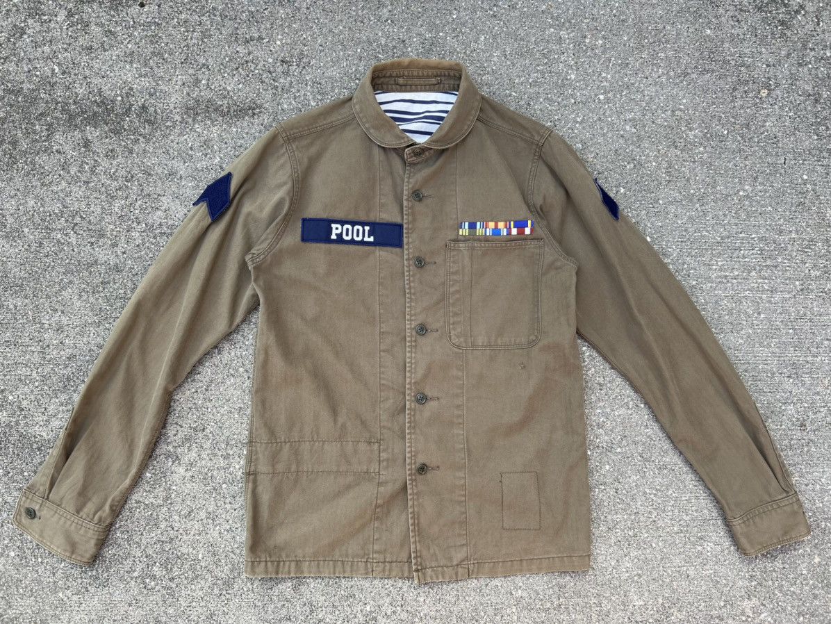 the POOL aoyama The Pool Aoyama Sun Fade OG Military Officer Button Shirt Size US S / EU 44-46 / 1 - 1 Thumbnail