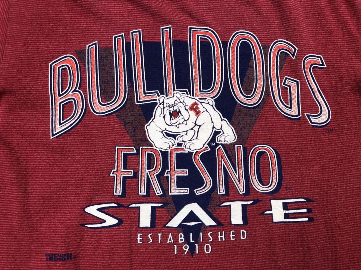 NFL Vintage 90s NFL Bulldogs Fresno State Narrow Striped t shirt Size US M / EU 48-50 / 2 - 2 Thumbnail