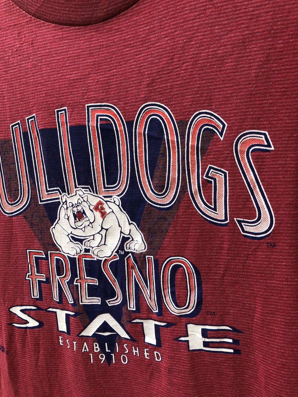 NFL Vintage 90s NFL Bulldogs Fresno State Narrow Striped t shirt Size US M / EU 48-50 / 2 - 7 Thumbnail
