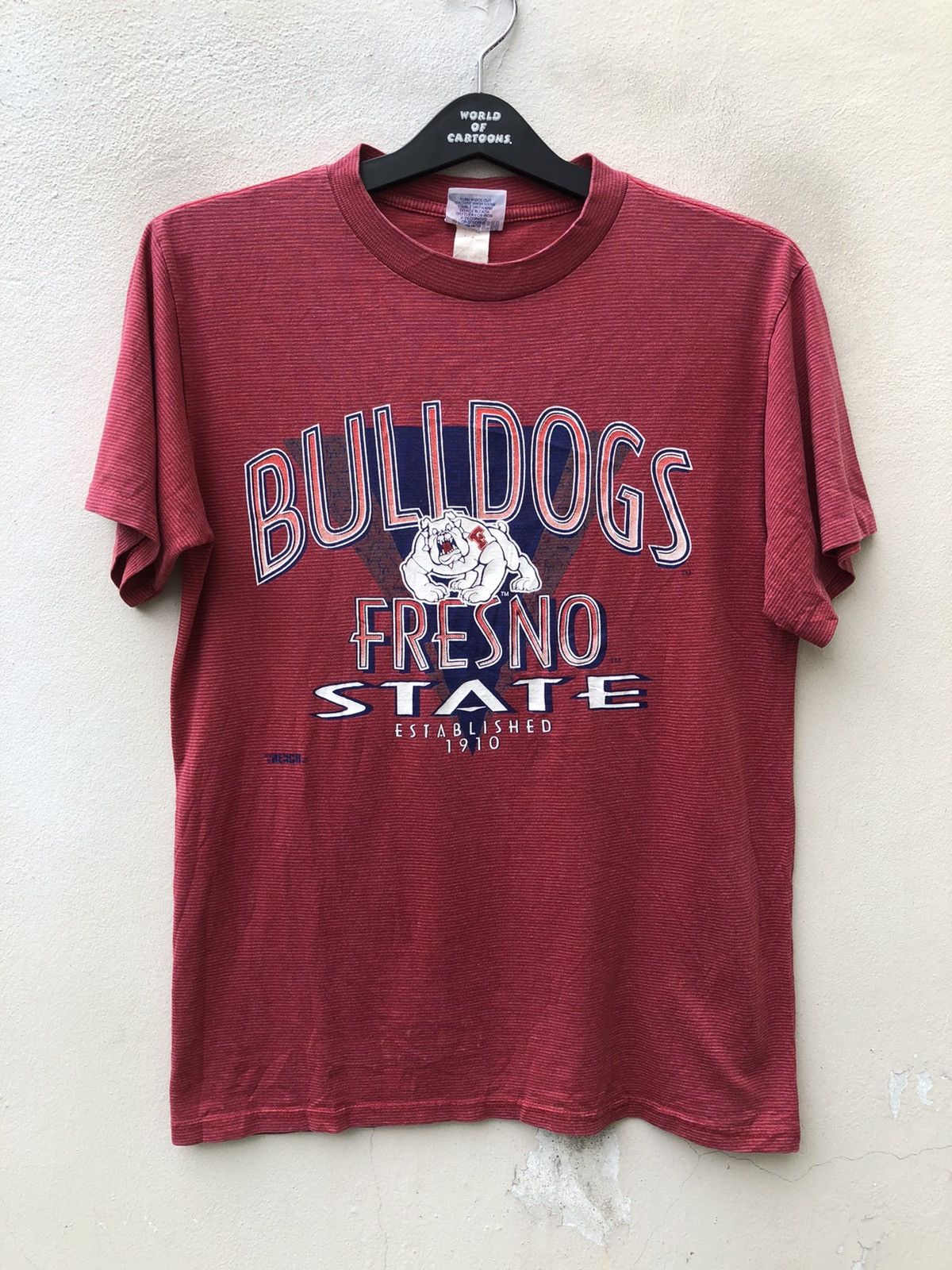 NFL Vintage 90s NFL Bulldogs Fresno State Narrow Striped t shirt Size US M / EU 48-50 / 2 - 4 Thumbnail
