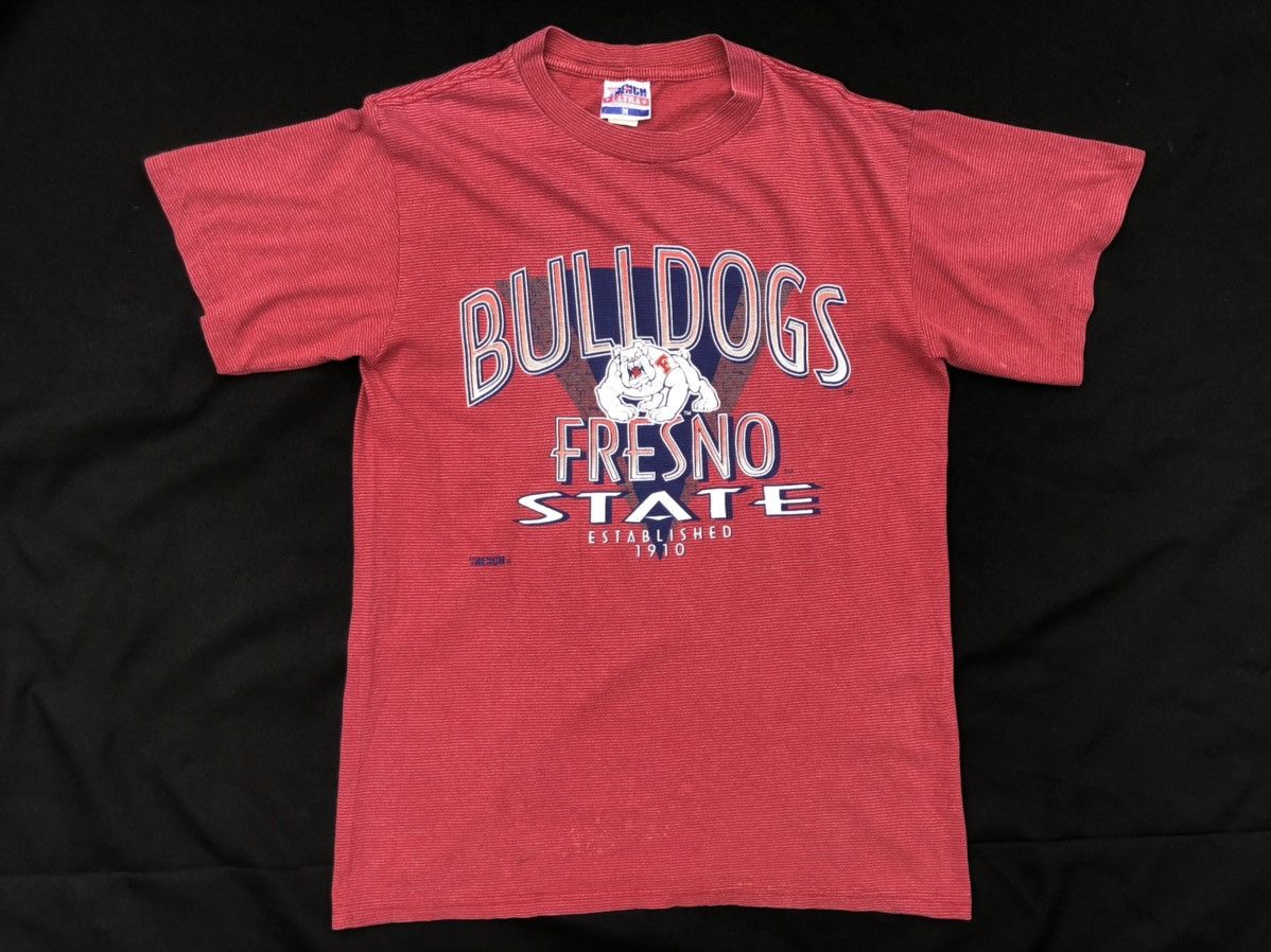 NFL Vintage 90s NFL Bulldogs Fresno State Narrow Striped t shirt Size US M / EU 48-50 / 2 - 1 Thumbnail
