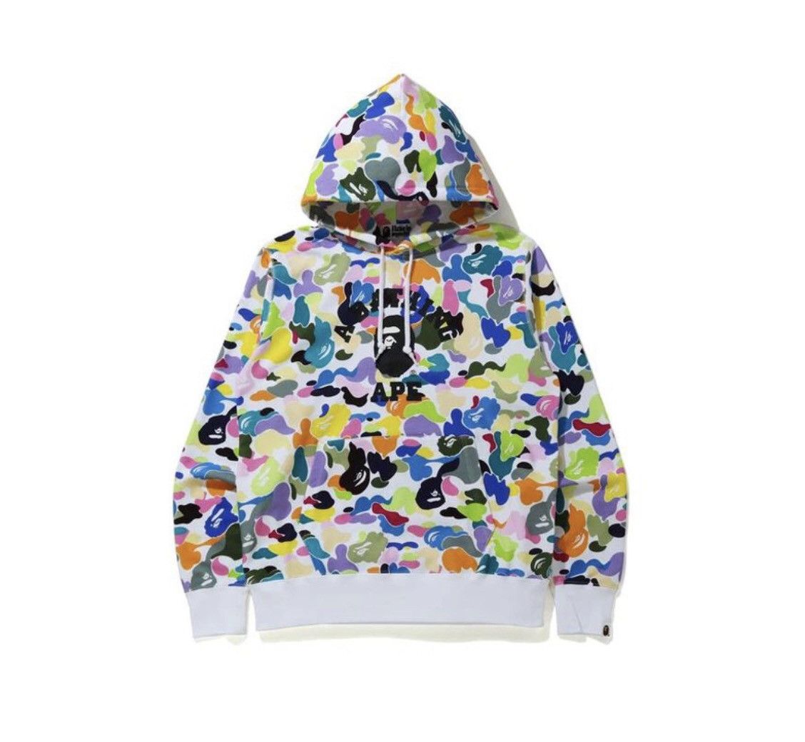 Bape Multi Camo College Pullover Hoodie Size US XL / EU 56 / 4 - 1 Thumbnail