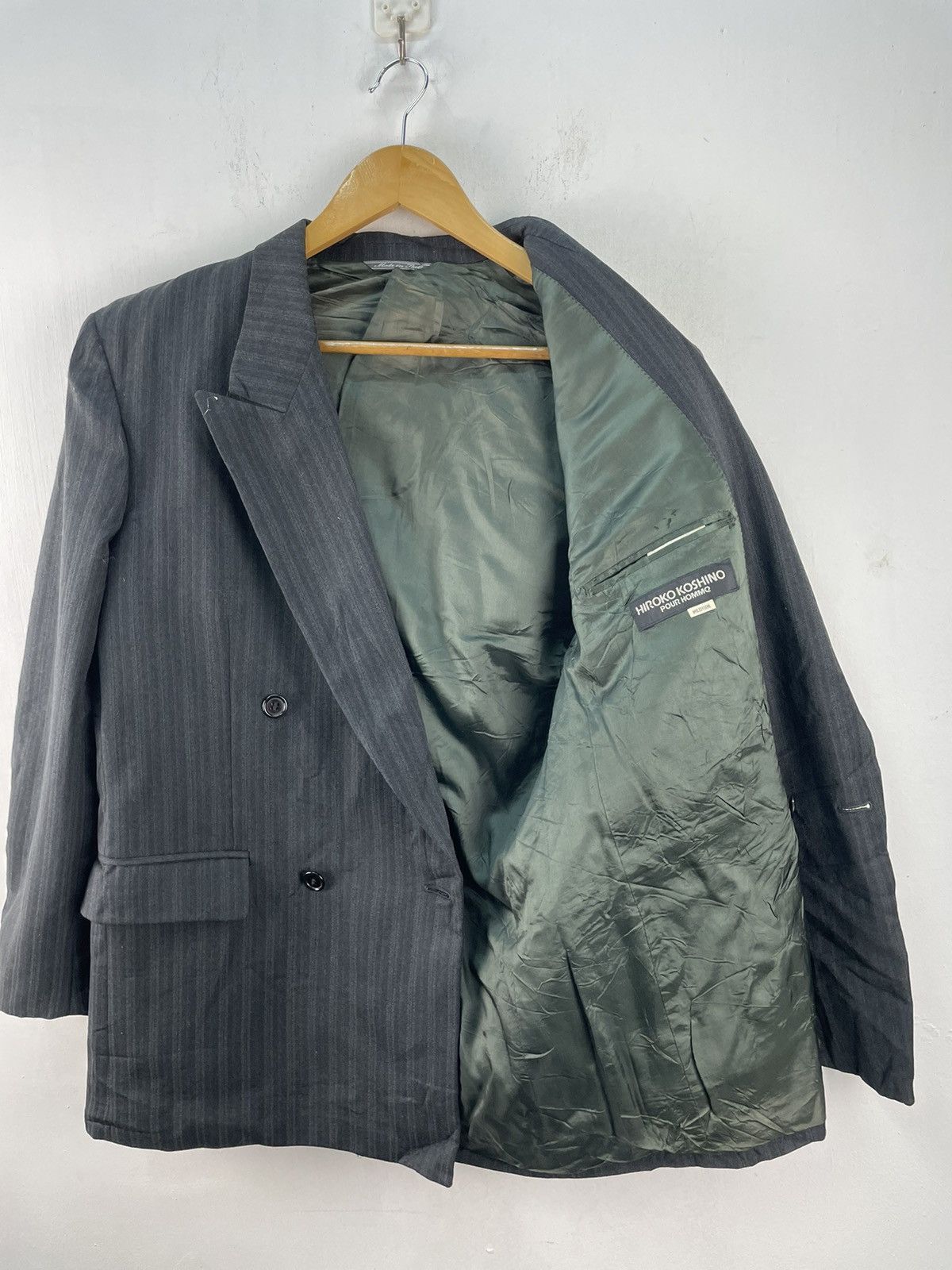 Hiroko Koshino Homme Vintage Hiroko Koshino Blazer Jacket 4 Button Size US L / EU 52-54 / 3 - 4 Thumbnail