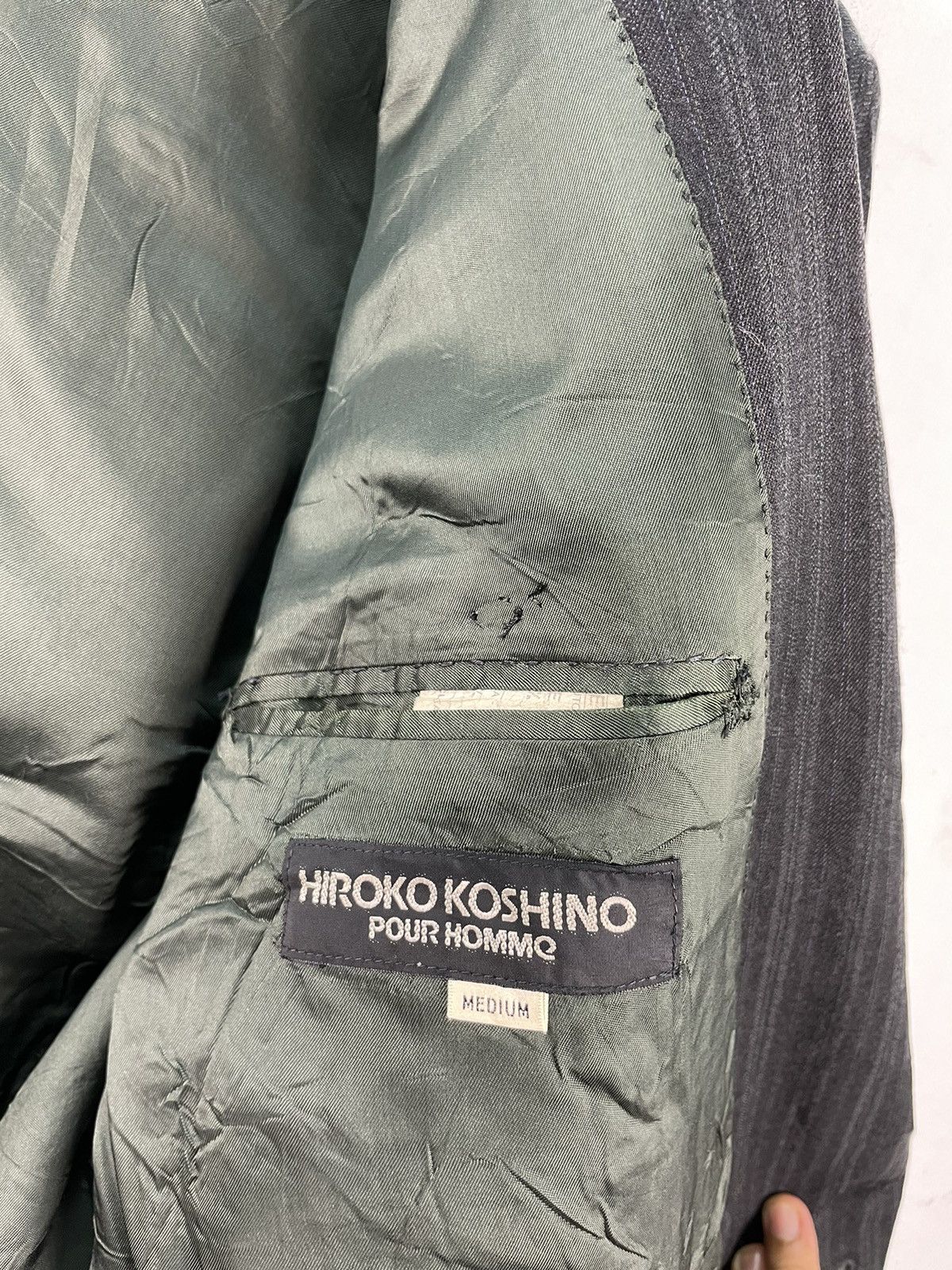 Hiroko Koshino Homme Vintage Hiroko Koshino Blazer Jacket 4 Button Size US L / EU 52-54 / 3 - 5 Thumbnail