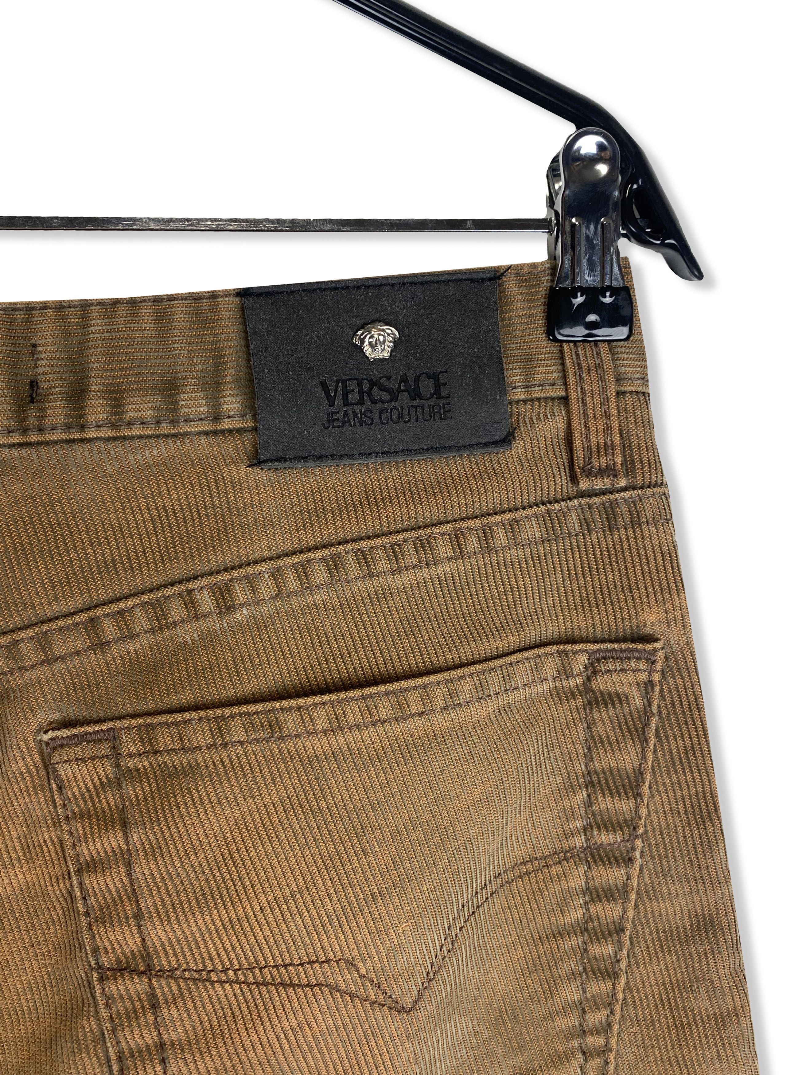 Versace Jeans Couture Vintage VERSACE Corduroy Distressed Pants M320 Size US 31 - 2 Thumbnail