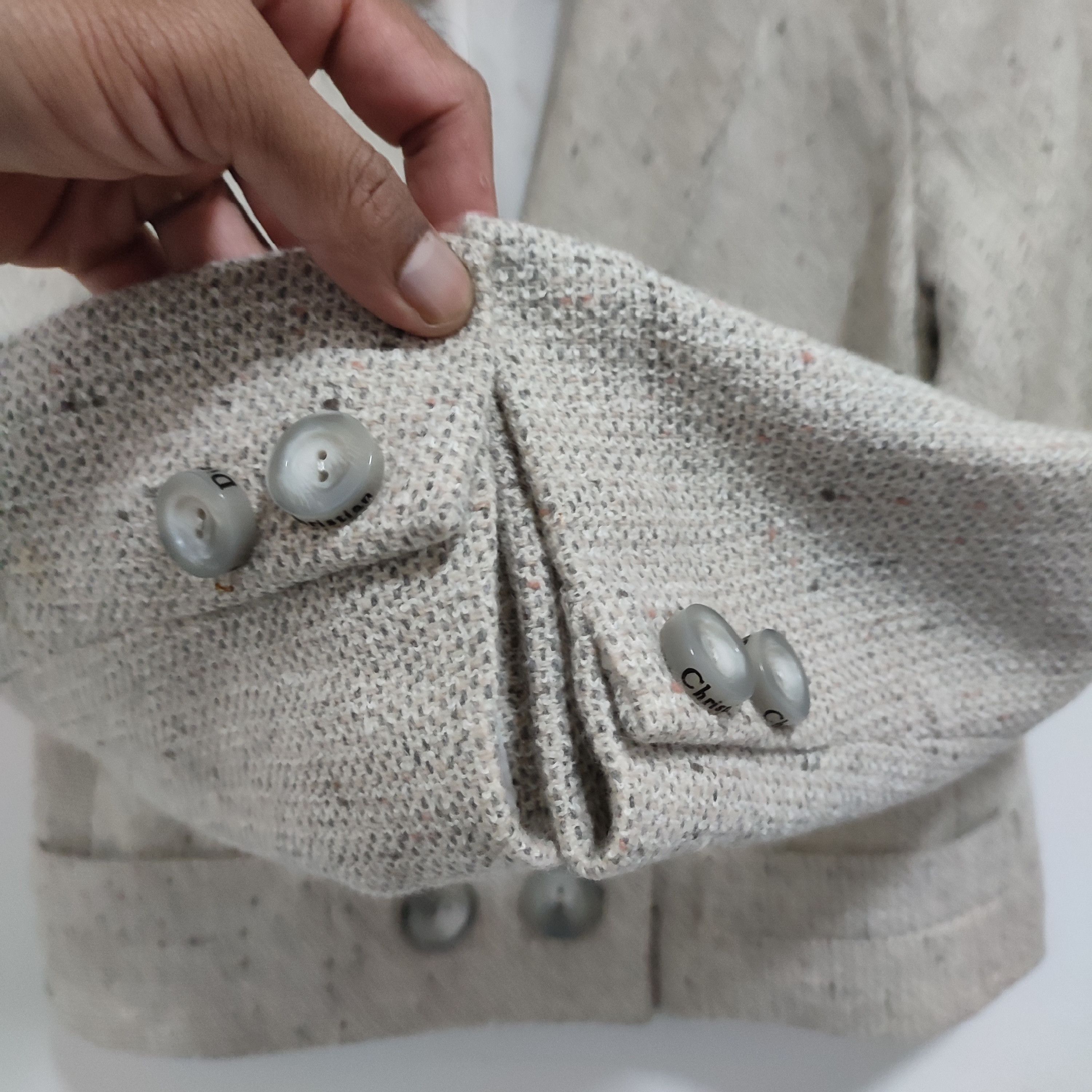 Christian Dior Monsieur × Dior × Vintage VINTAGE 80s CHRISTIAN DIOR MINIMALIST WOOL CROPPED JACKET Size M / US 6-8 / IT 42-44 - 5 Thumbnail