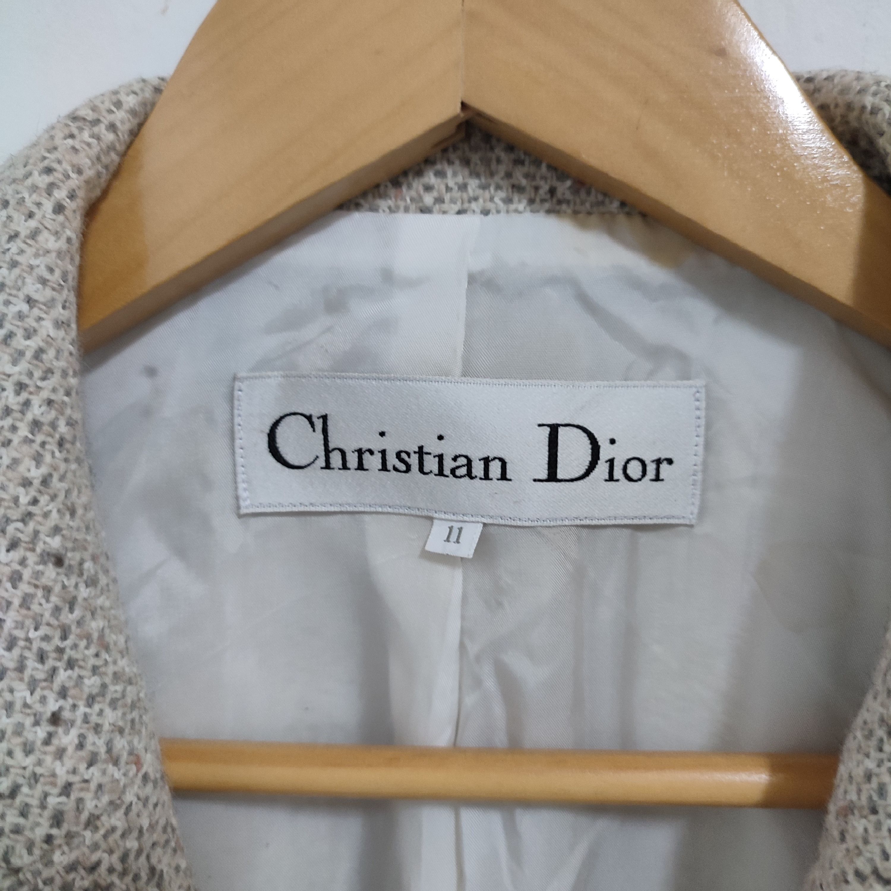 Christian Dior Monsieur × Dior × Vintage VINTAGE 80s CHRISTIAN DIOR MINIMALIST WOOL CROPPED JACKET Size M / US 6-8 / IT 42-44 - 11 Thumbnail